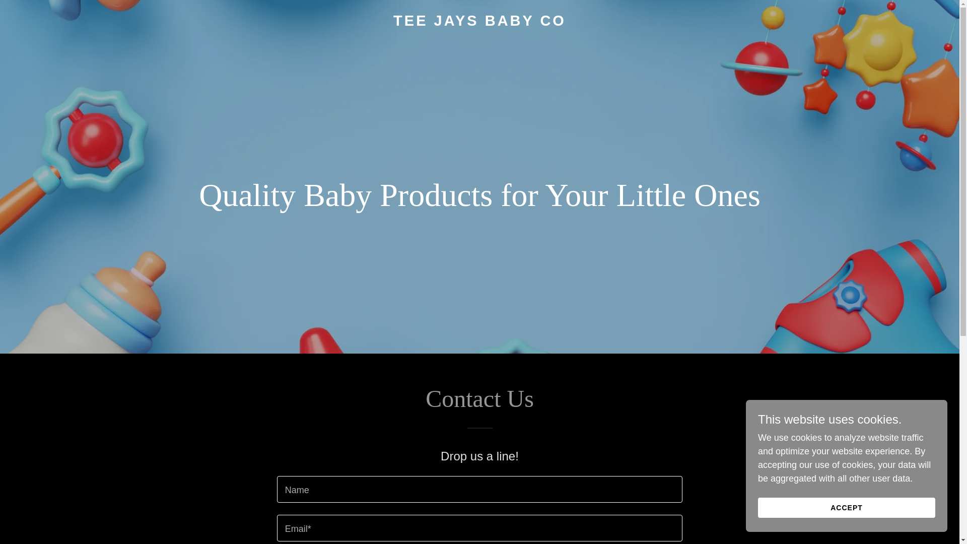 website screenshot of https://teejaysbabyco.shop/