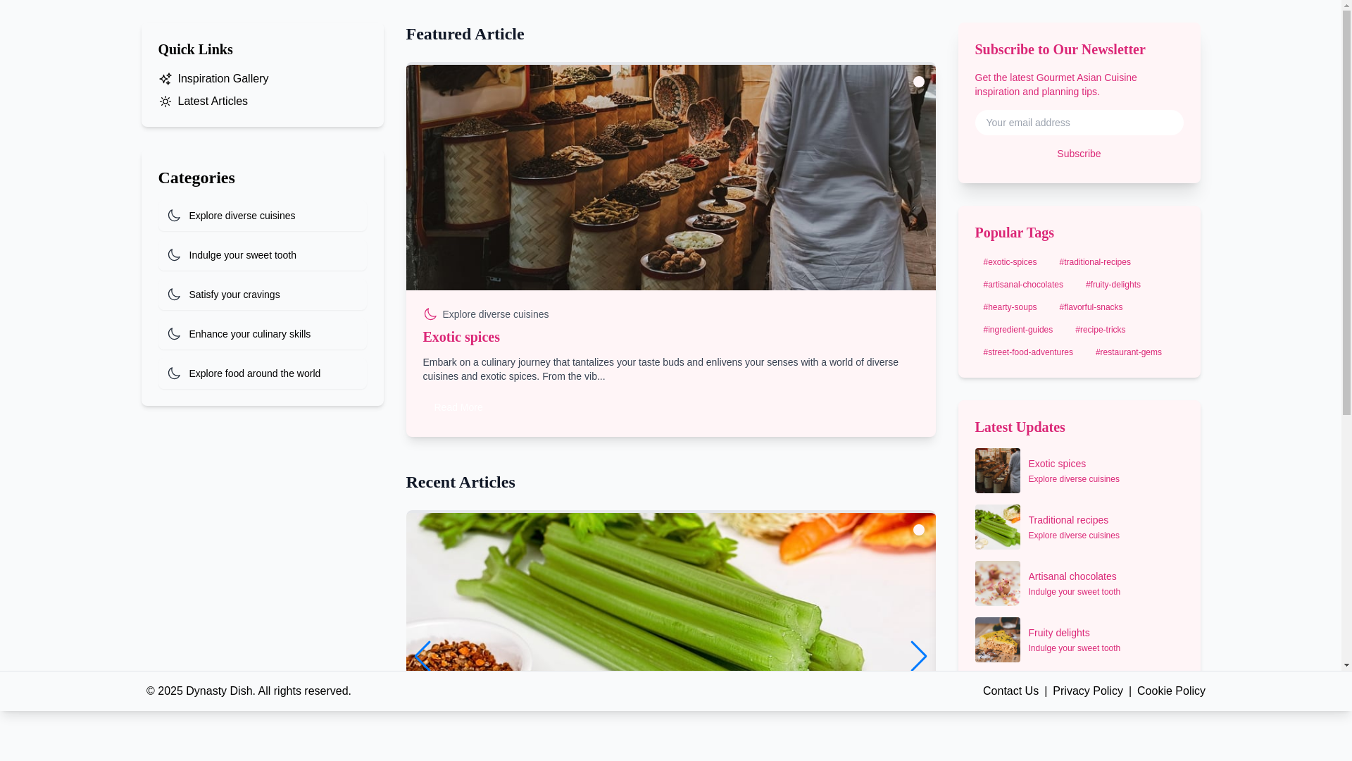 website screenshot of https://dishdynasty.food/
