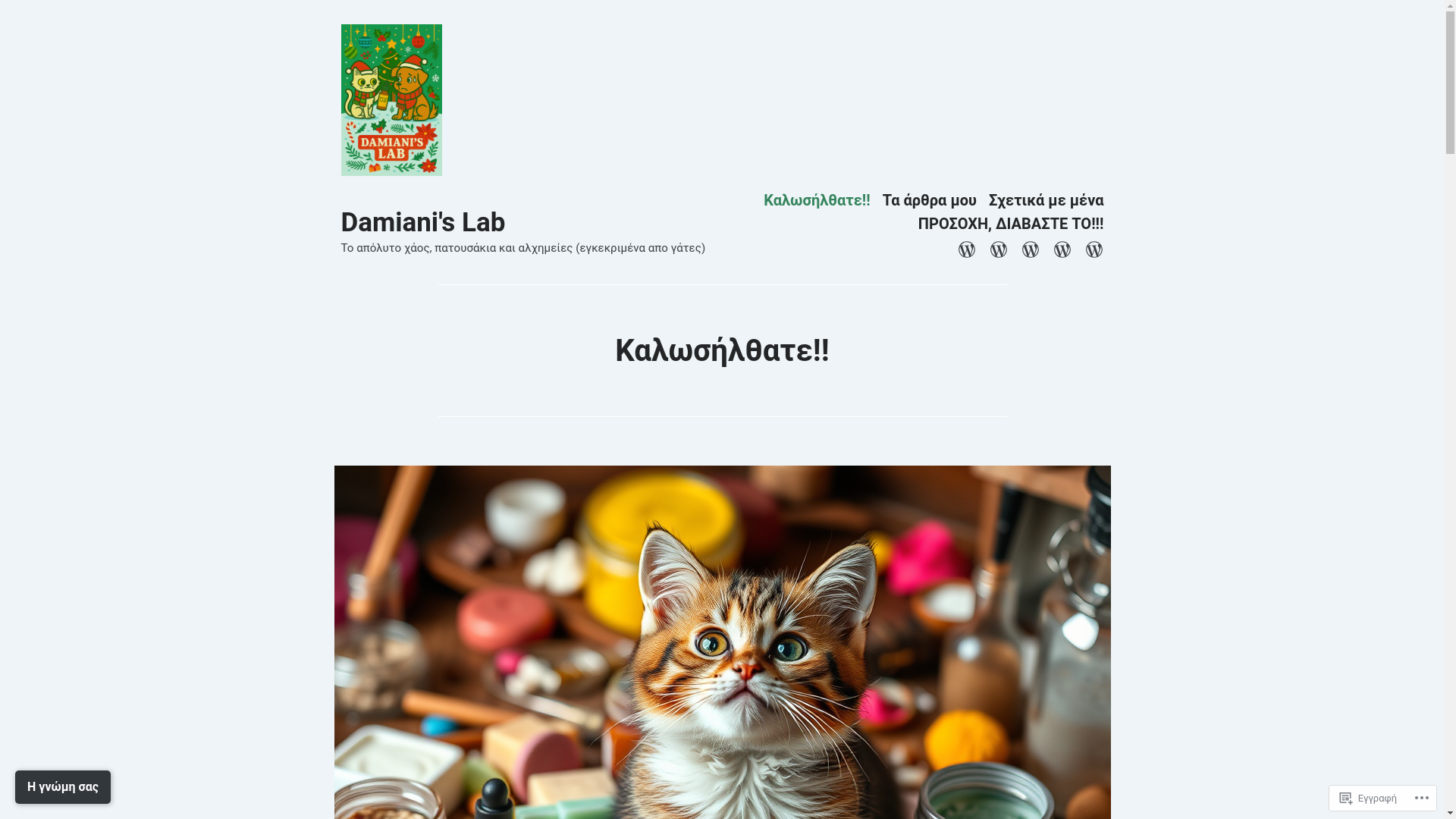 website screenshot of https://damianislab.blog/