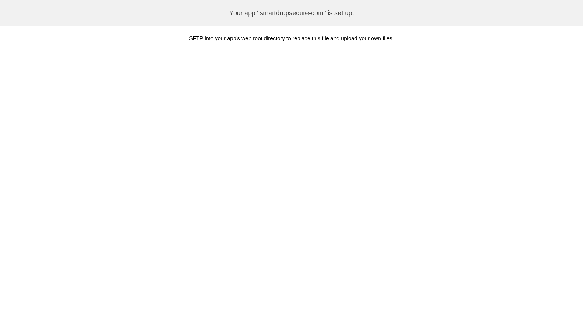 website screenshot of https://smartdropsecure.com/