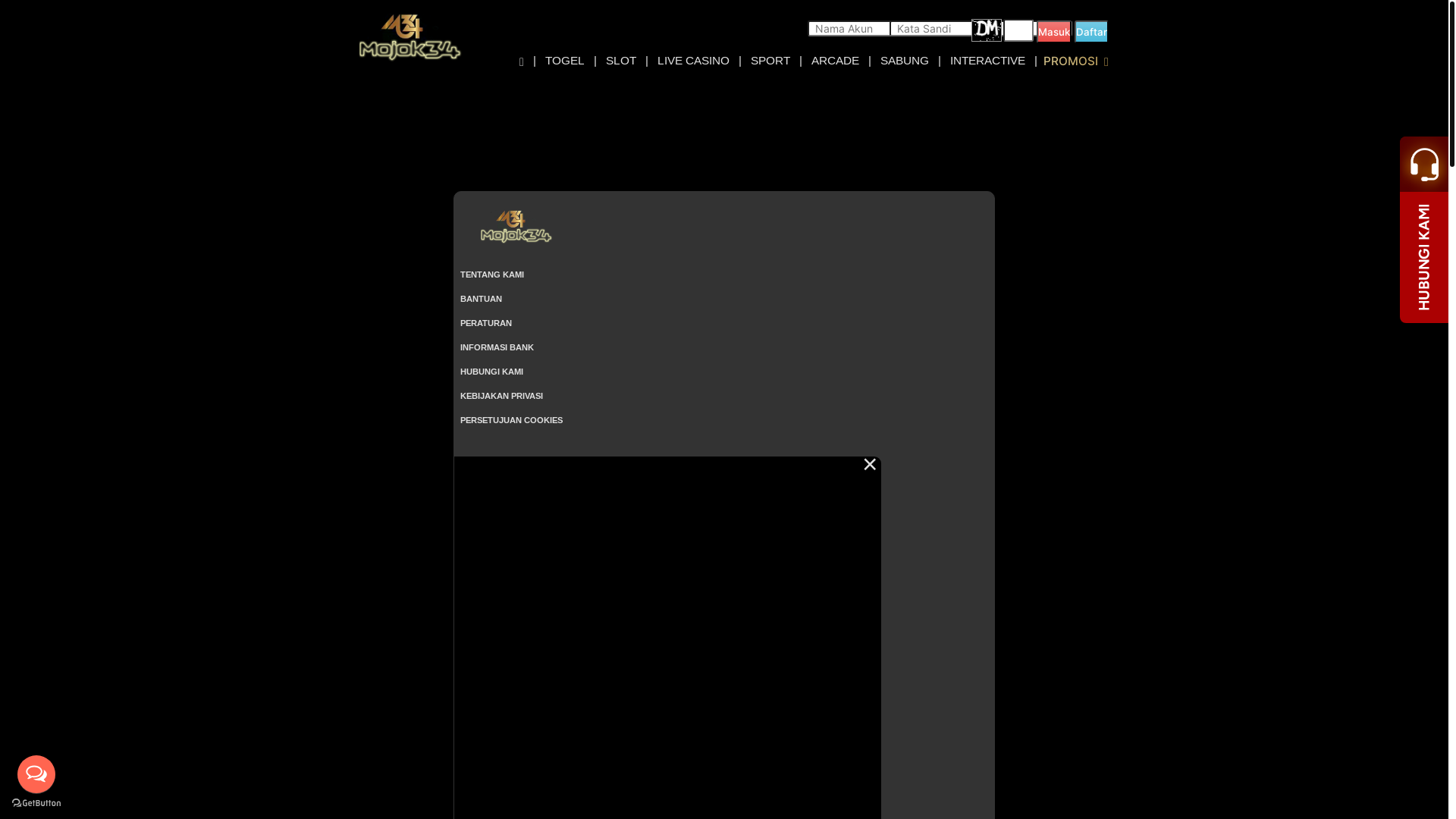 website screenshot of https://mojok34clan.top/