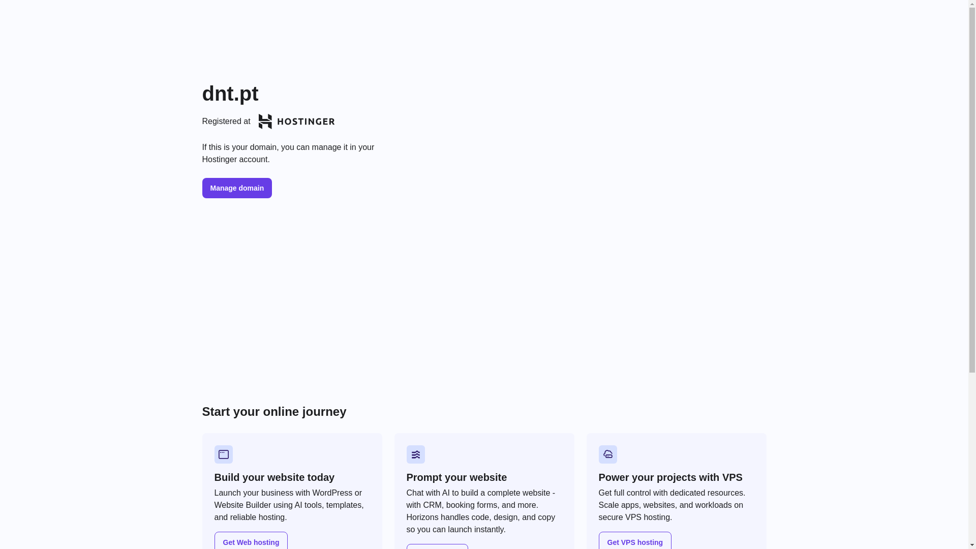 website screenshot of https://dnt.pt/