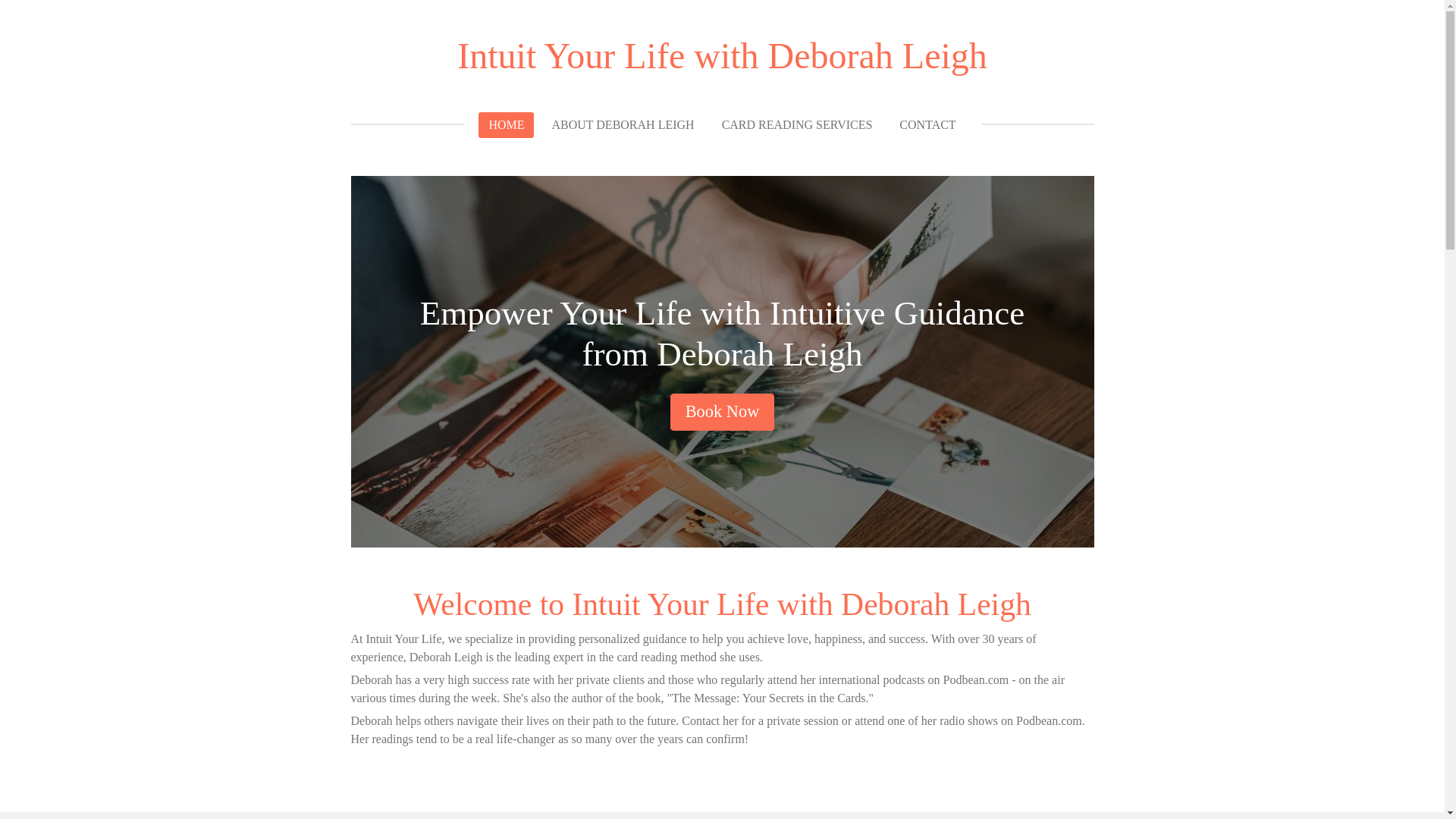 website screenshot of https://yourpsychicdeborahleigh.com/