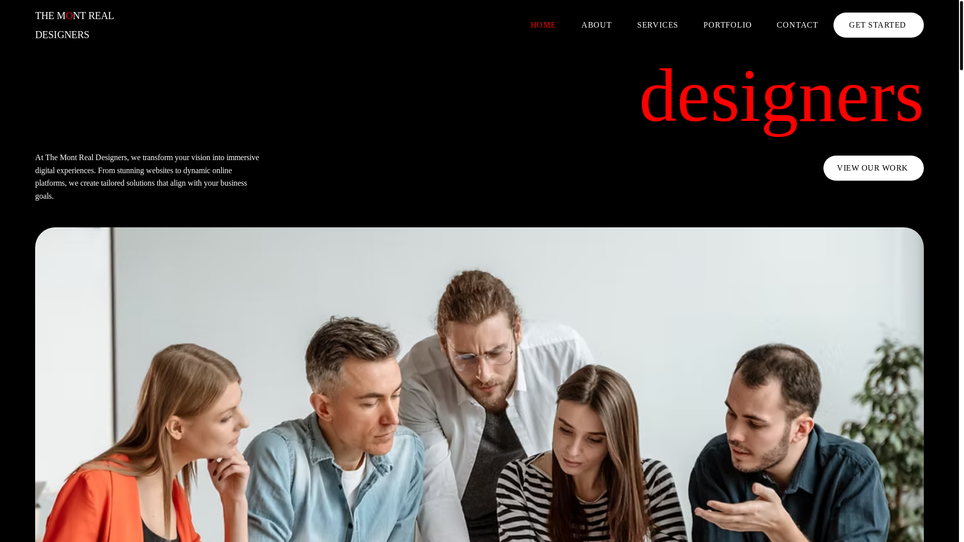website screenshot of https://themontrealdesigners.com/