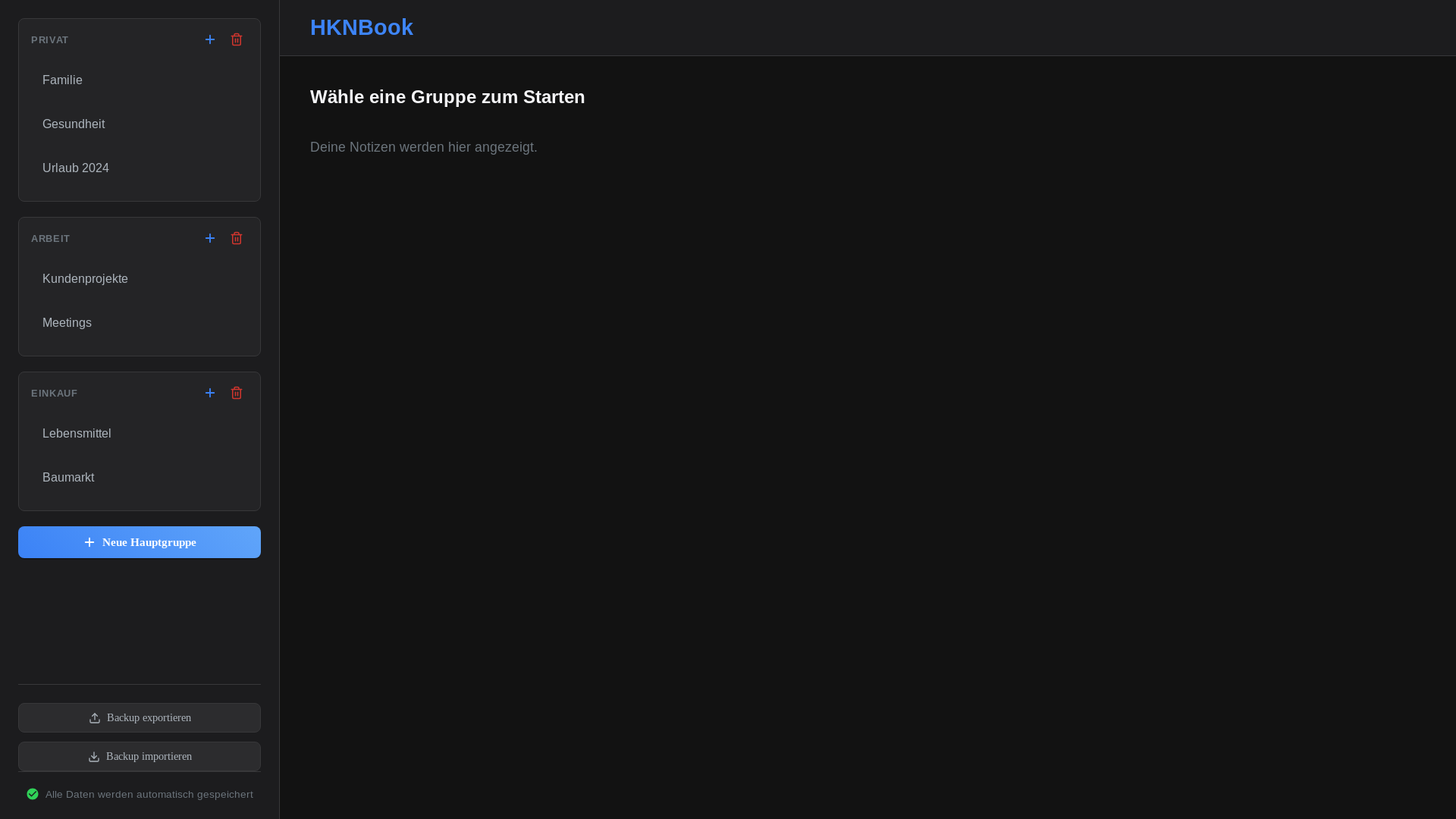 website screenshot of https://hknbook.de/