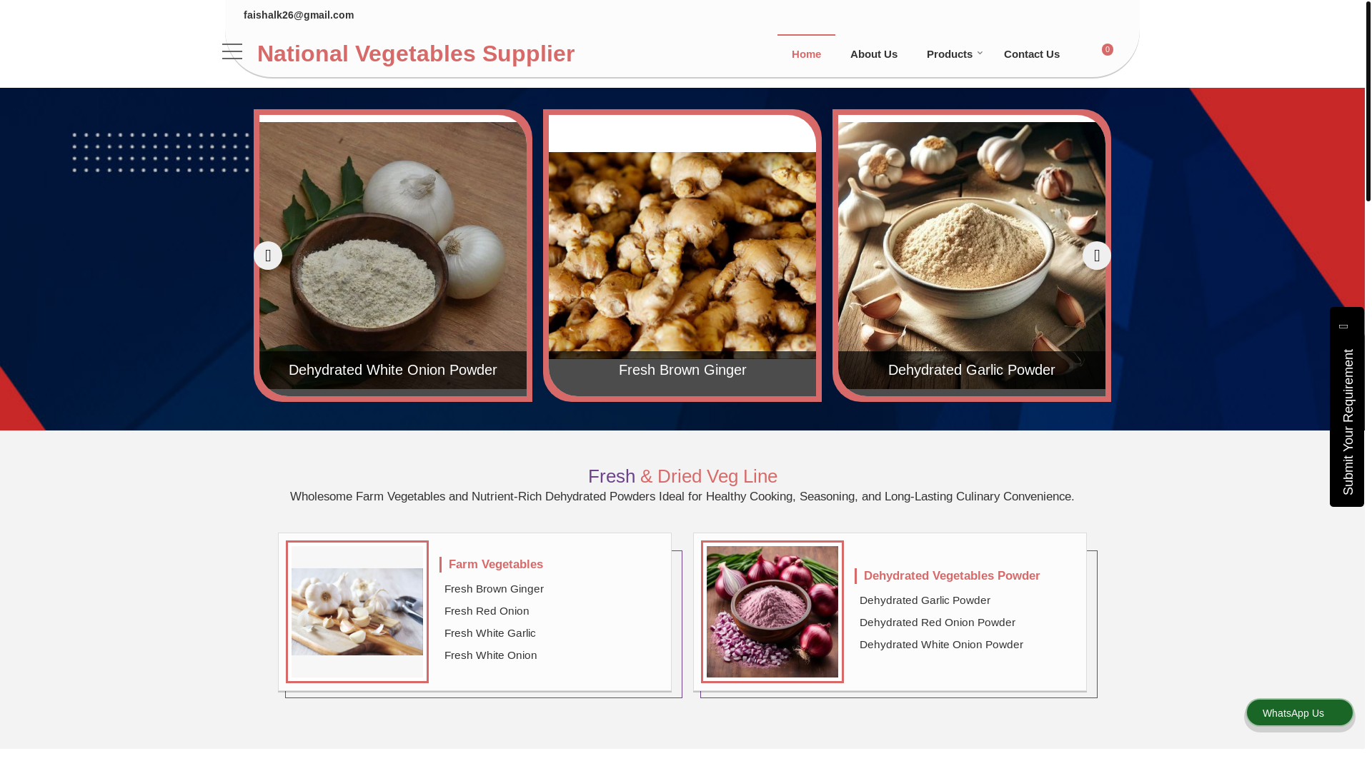 website screenshot of https://nationalvegetablessupplier.in/