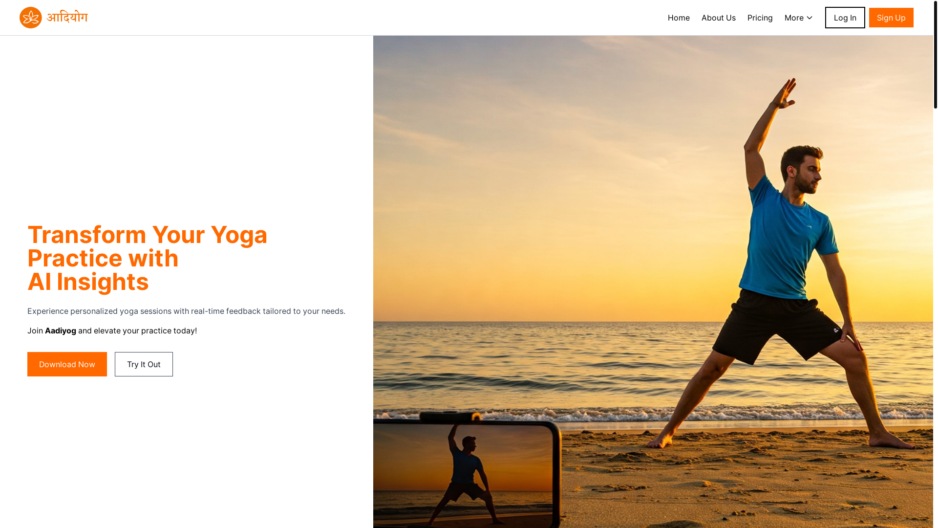 website screenshot of https://aadiyog-website.pages.dev/