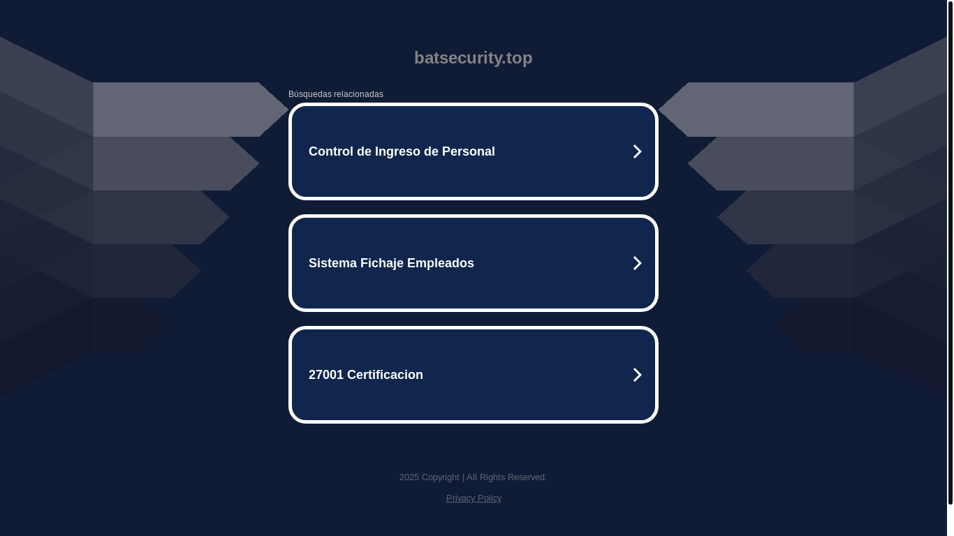 website screenshot of https://batsecurity.top/