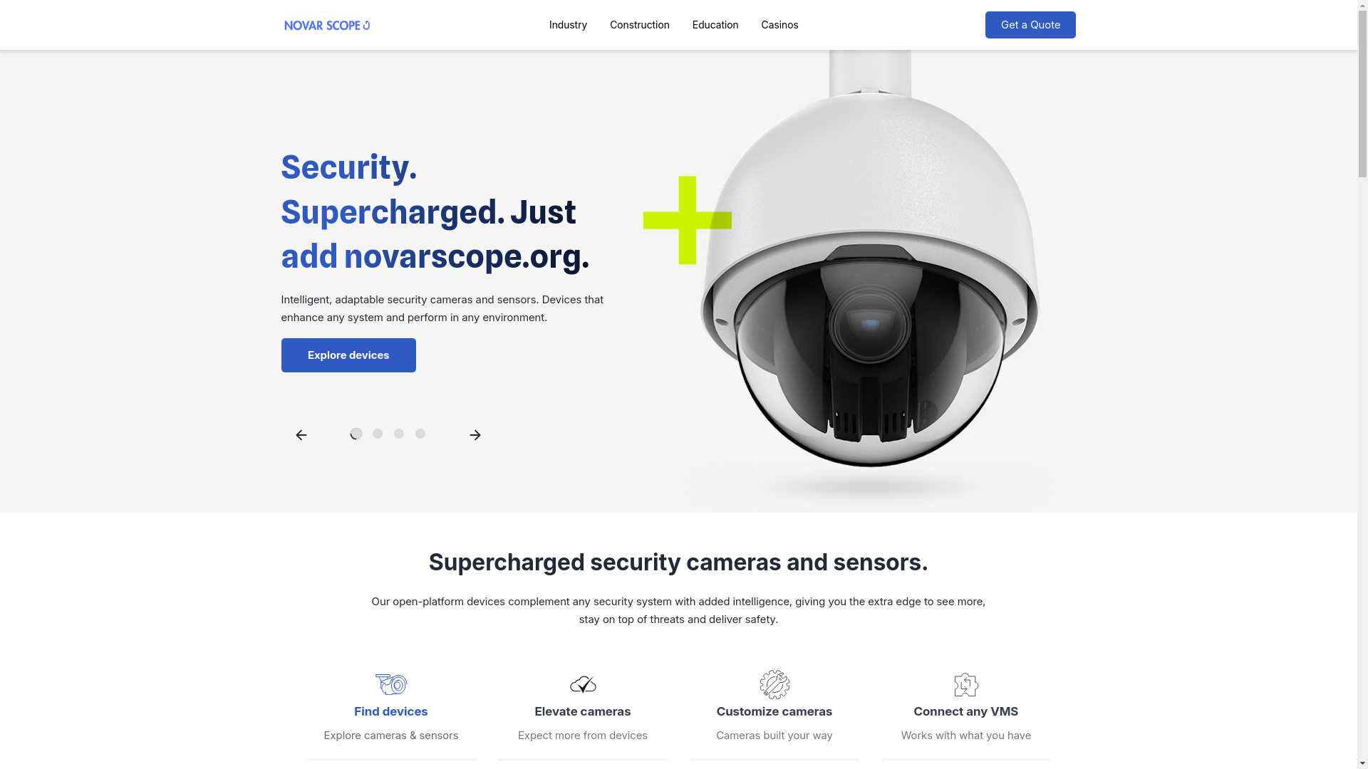 website screenshot of https://novarscope.org/