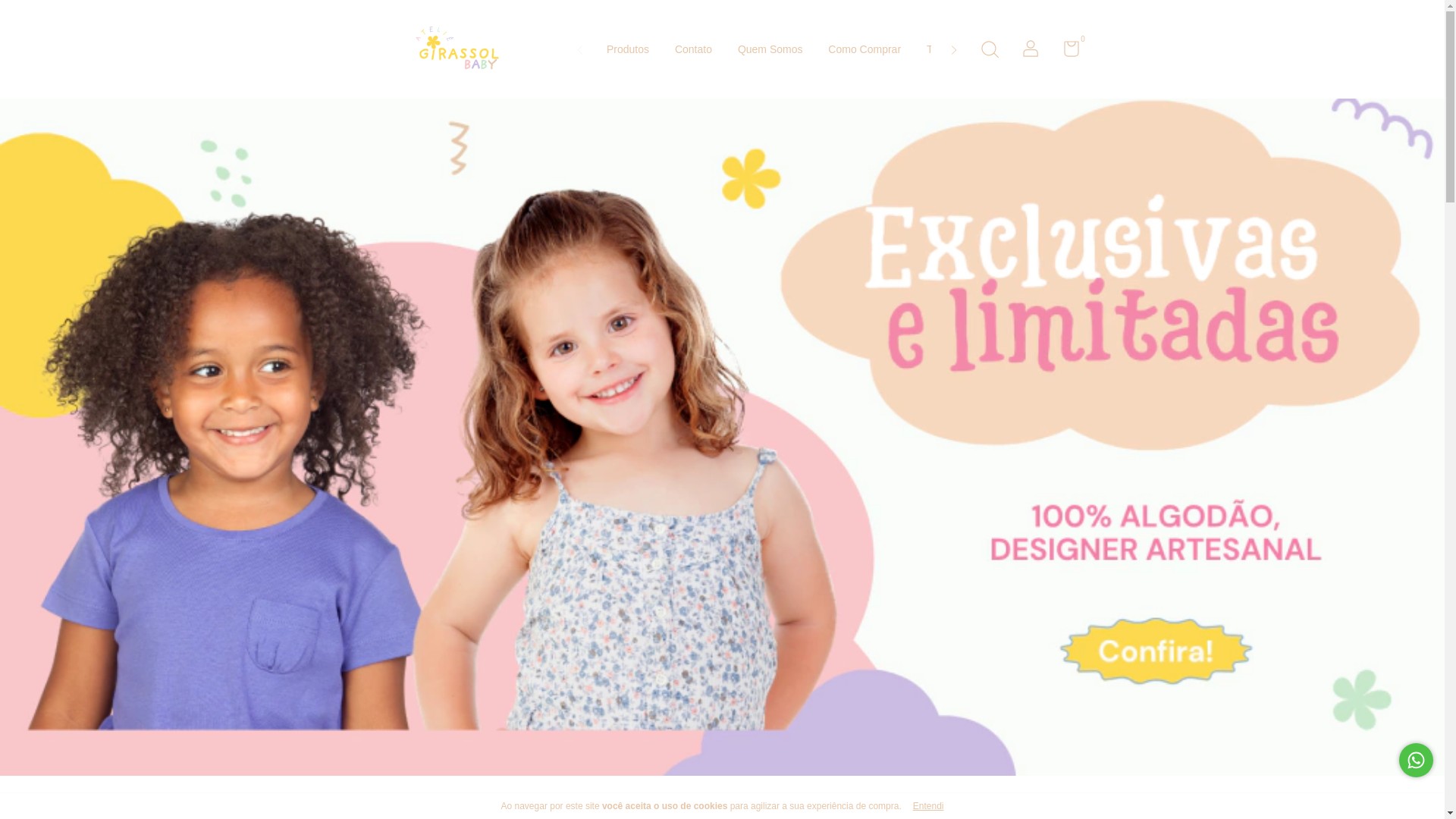 website screenshot of https://ateliegirassolbaby.com.br/