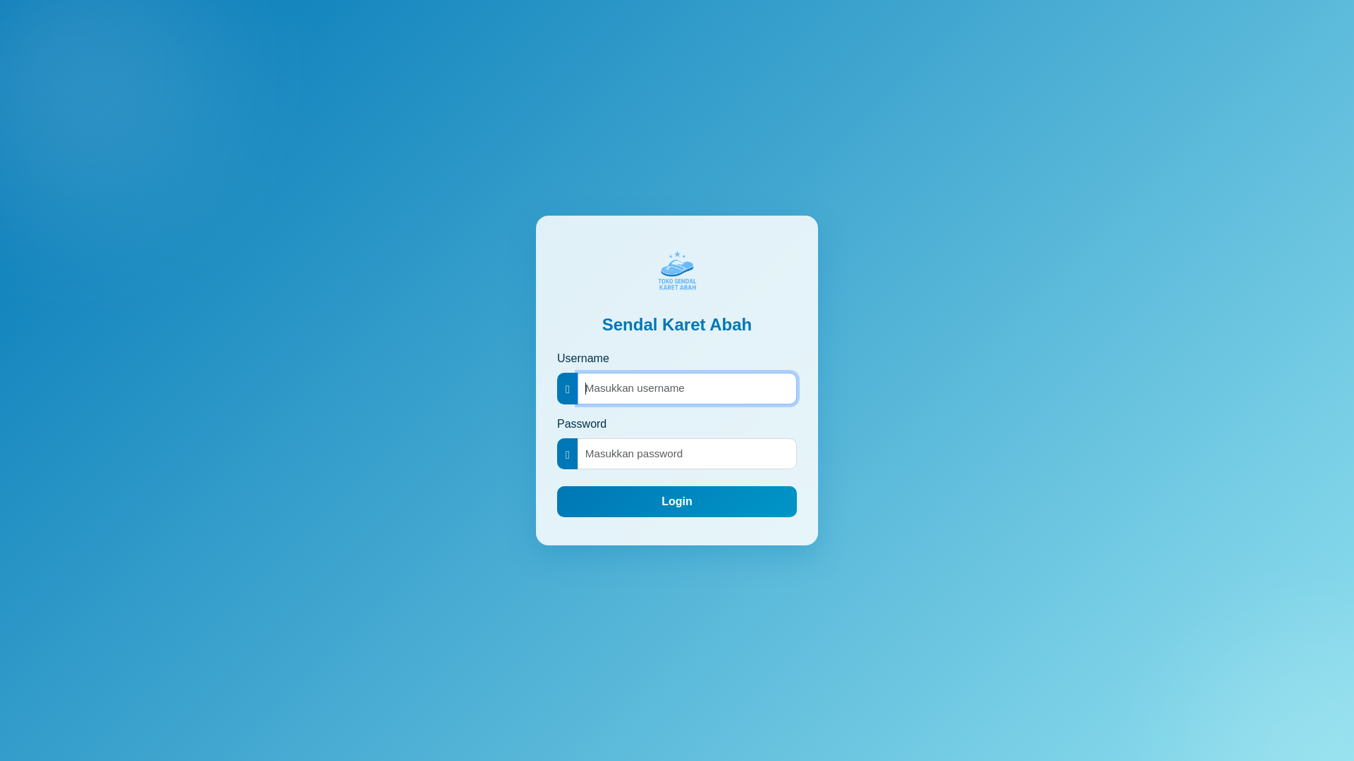 website screenshot of https://tokosendalkaretabah.my.id/