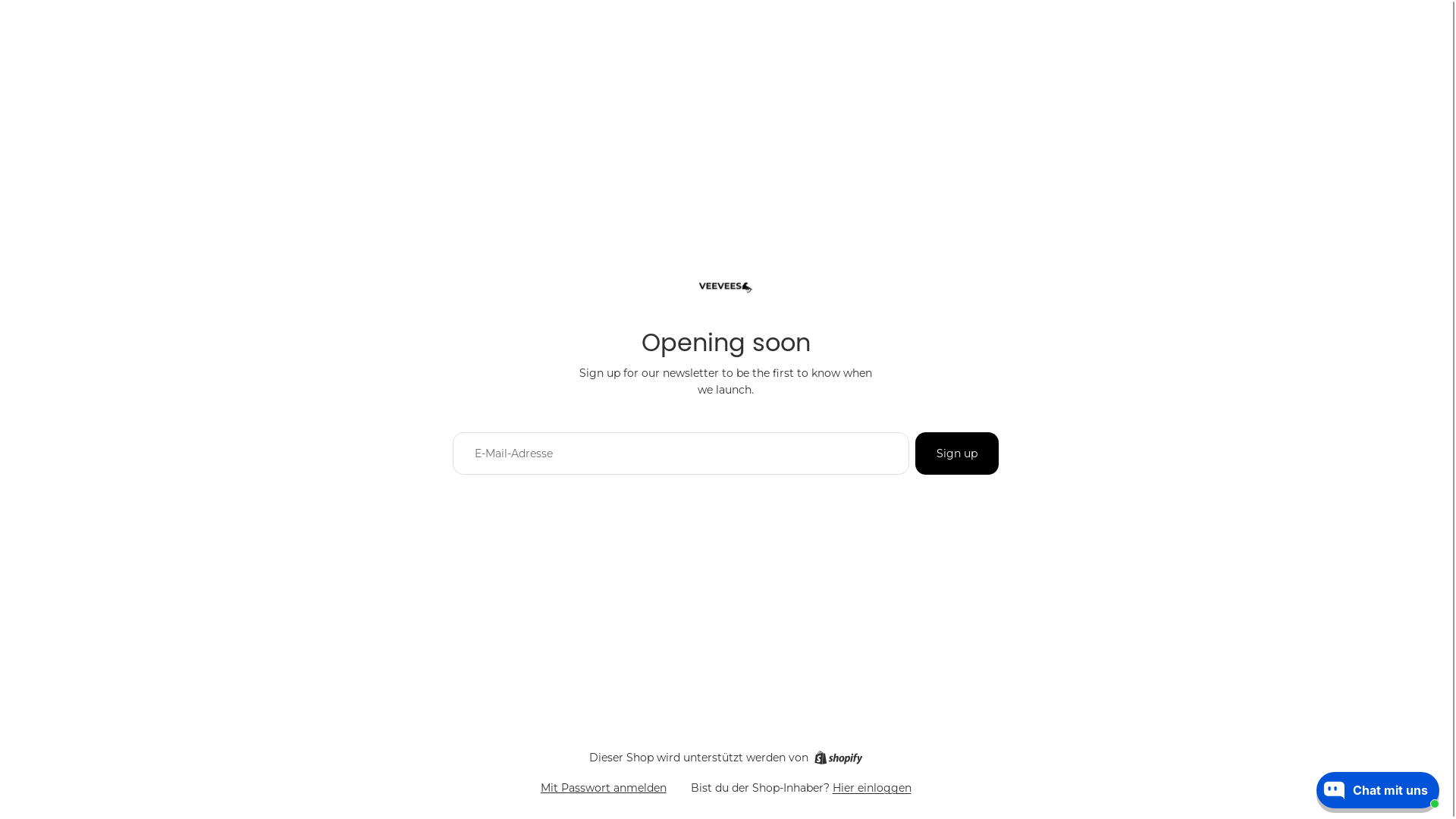 website screenshot of https://veevees.de/