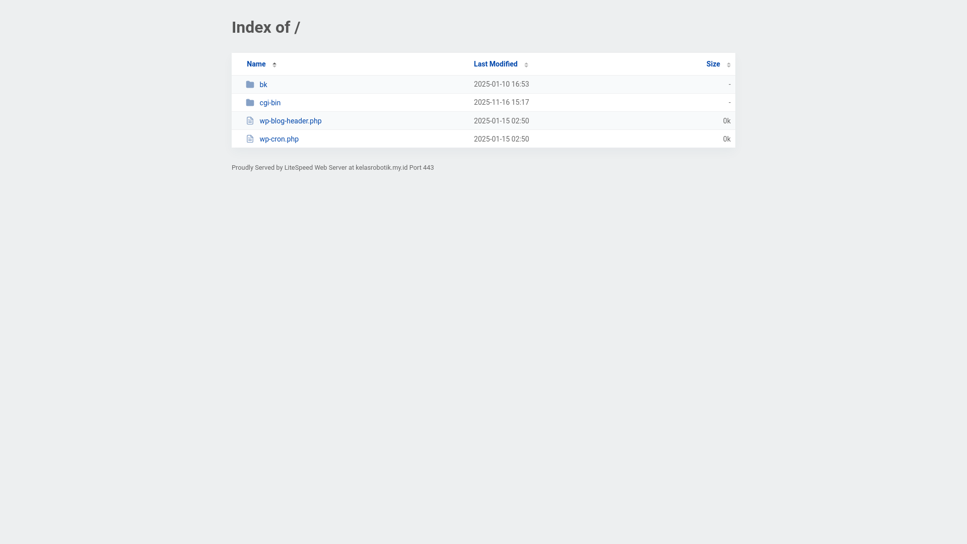 website screenshot of https://kelasrobotik.my.id/