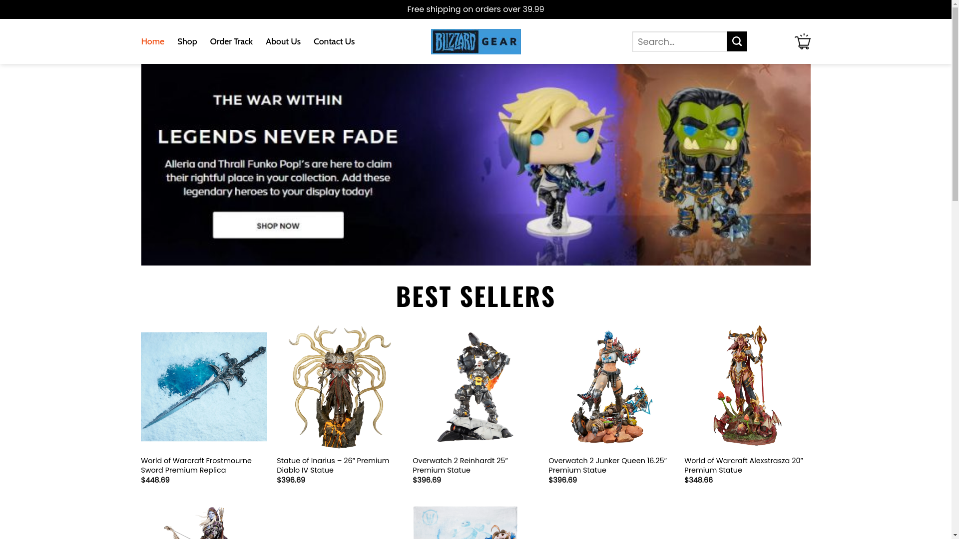 website screenshot of https://blizzardois-us.shop/