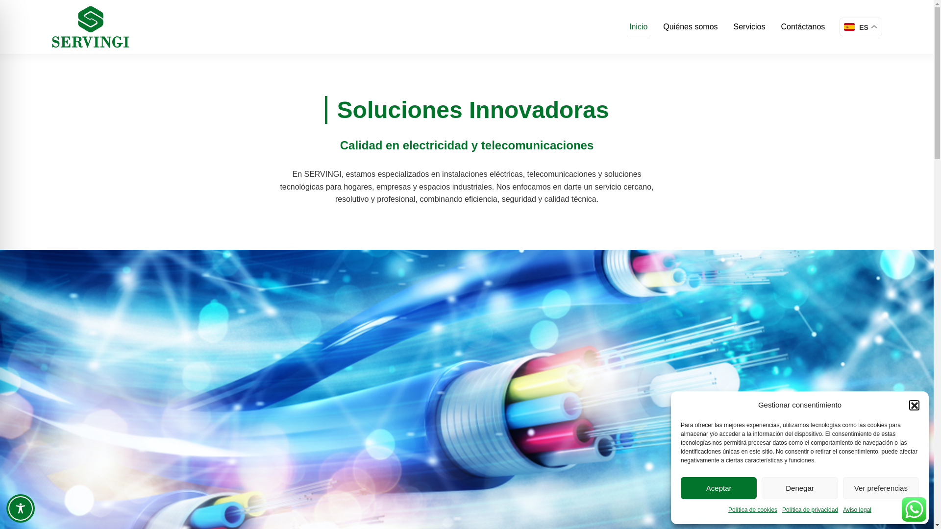 website screenshot of https://servingi.es/