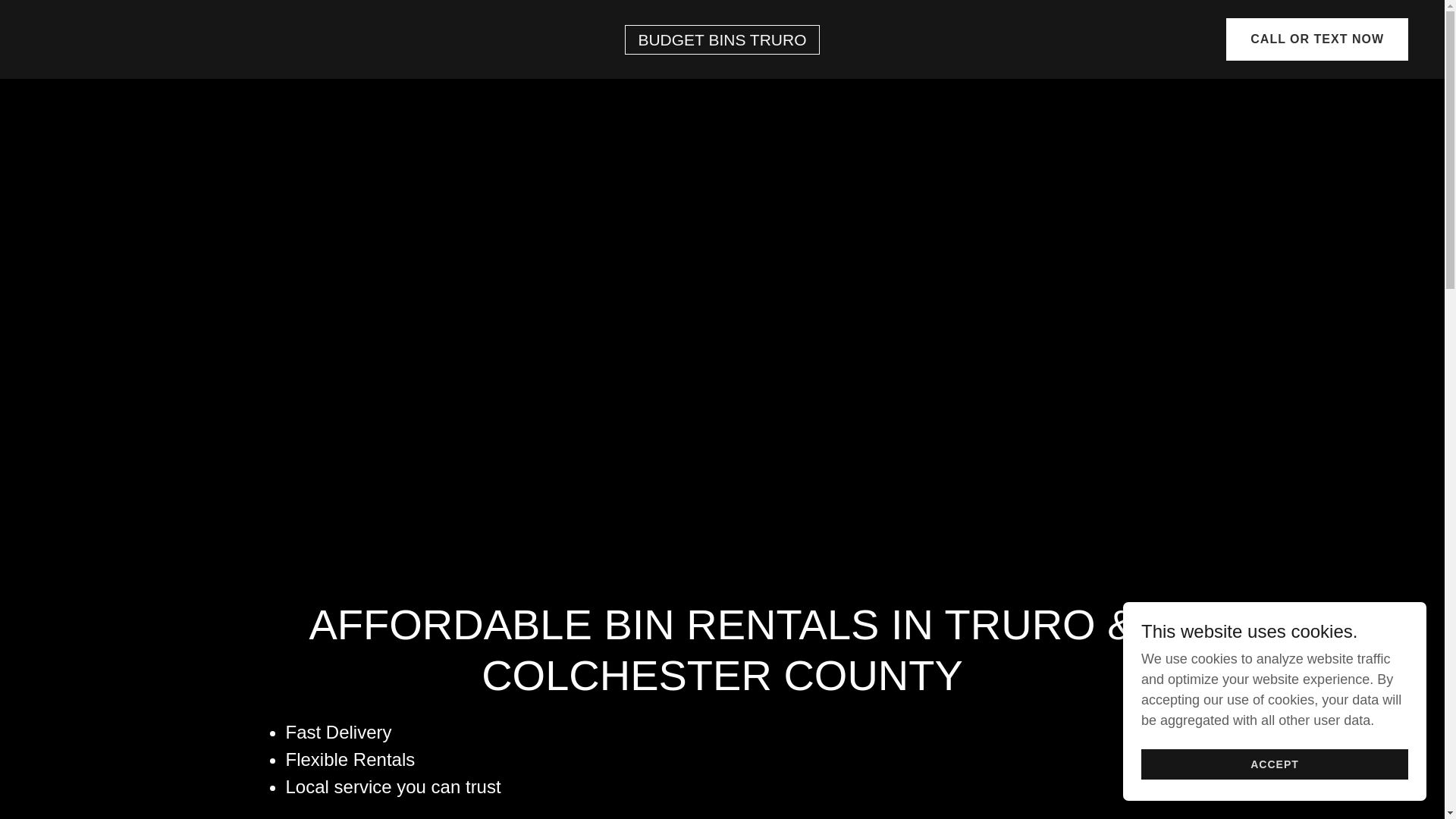 website screenshot of https://trurobinrental.ca/