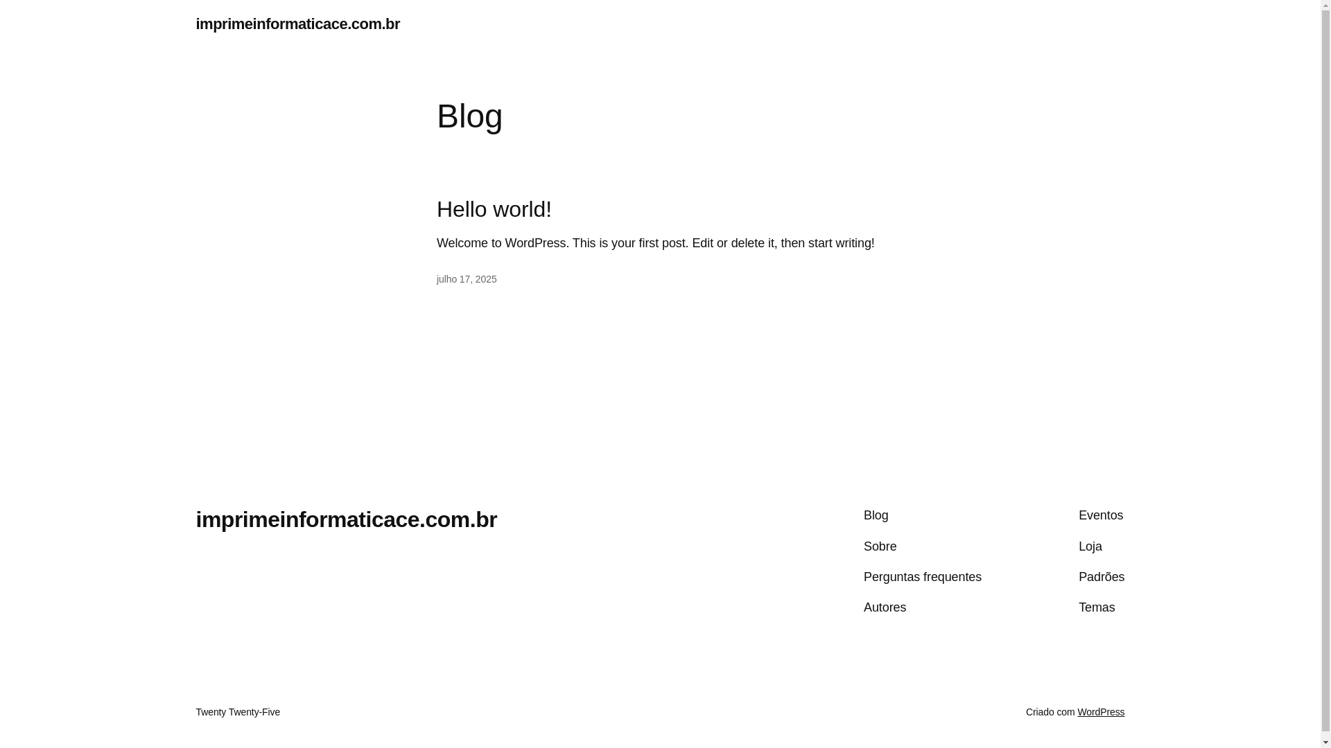 website screenshot of https://imprimeinformaticace.com.br/