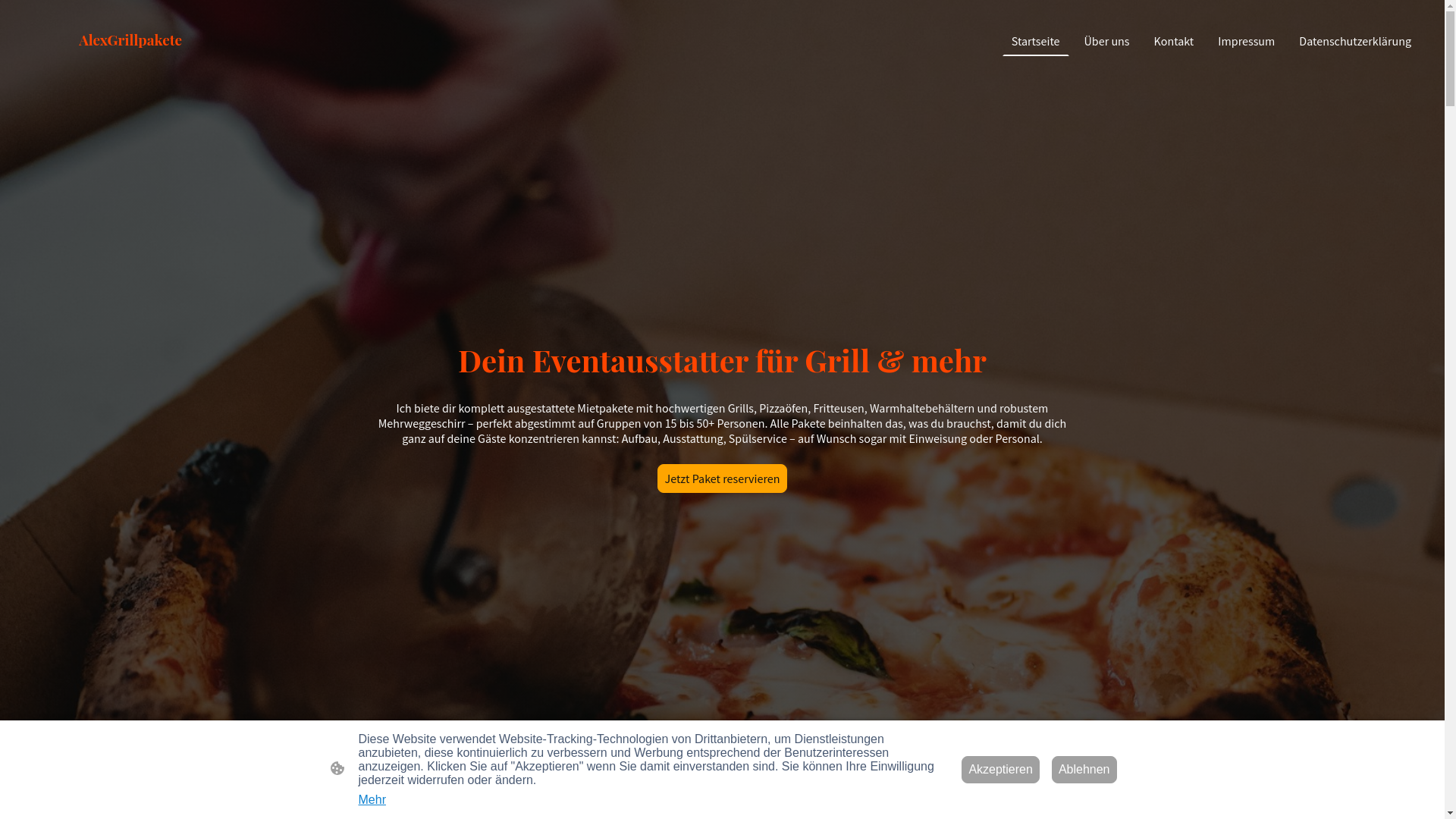 website screenshot of https://alexgrillpakete.de/