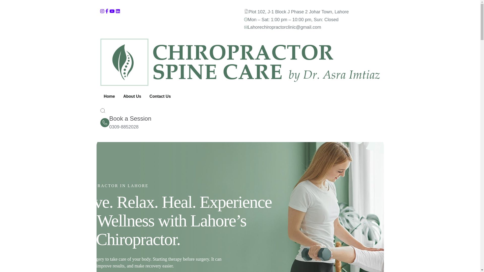 website screenshot of https://chiropractorspinecare.pk/