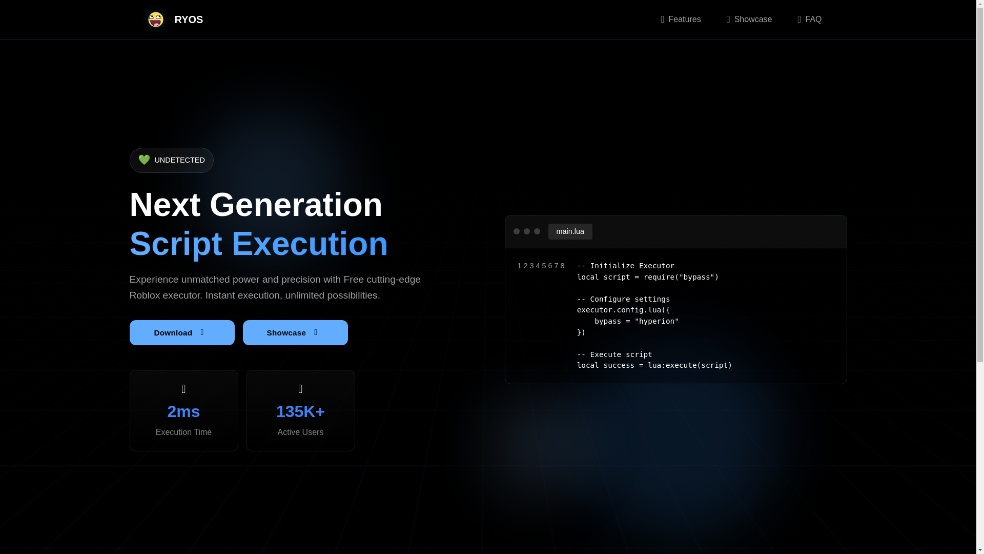 website screenshot of https://ryosweb.com/