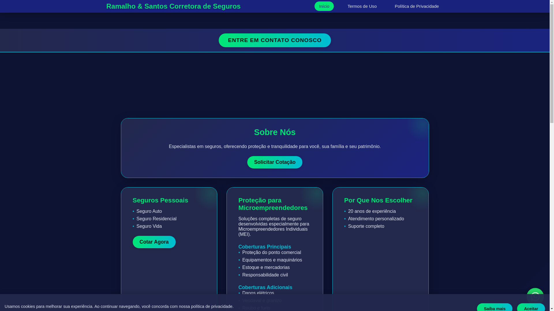 website screenshot of https://ramalhosantos.com/