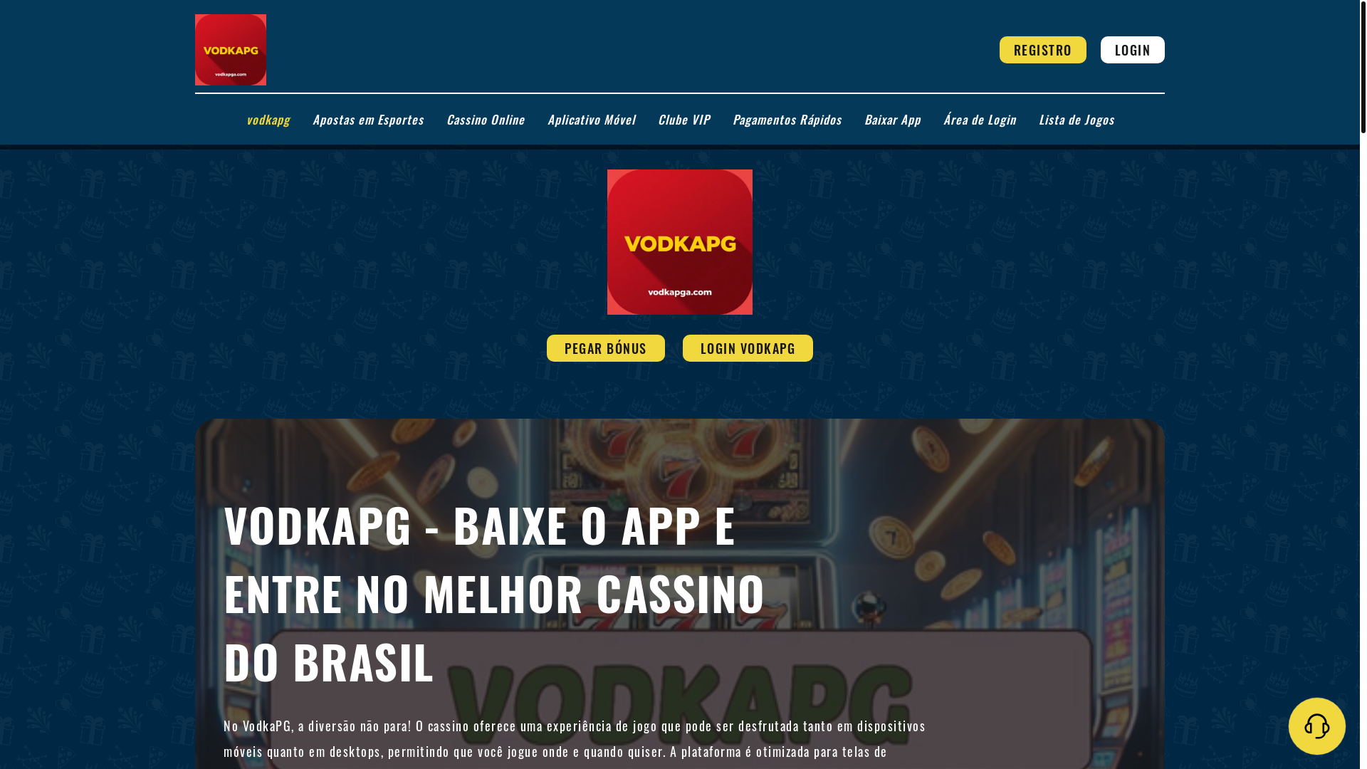 website screenshot of https://vodkapga.com/