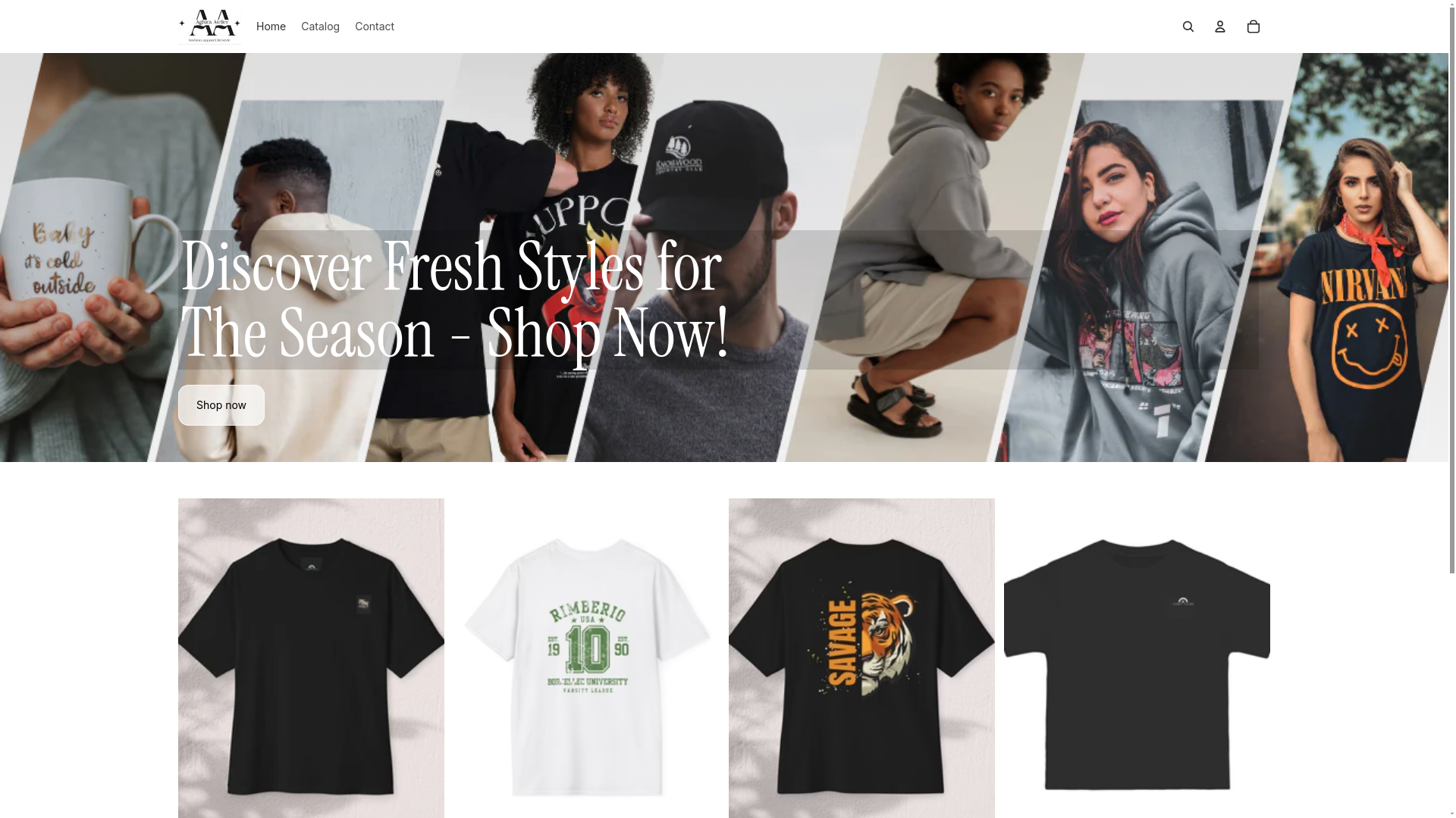 website screenshot of https://aghiraatelier.com/