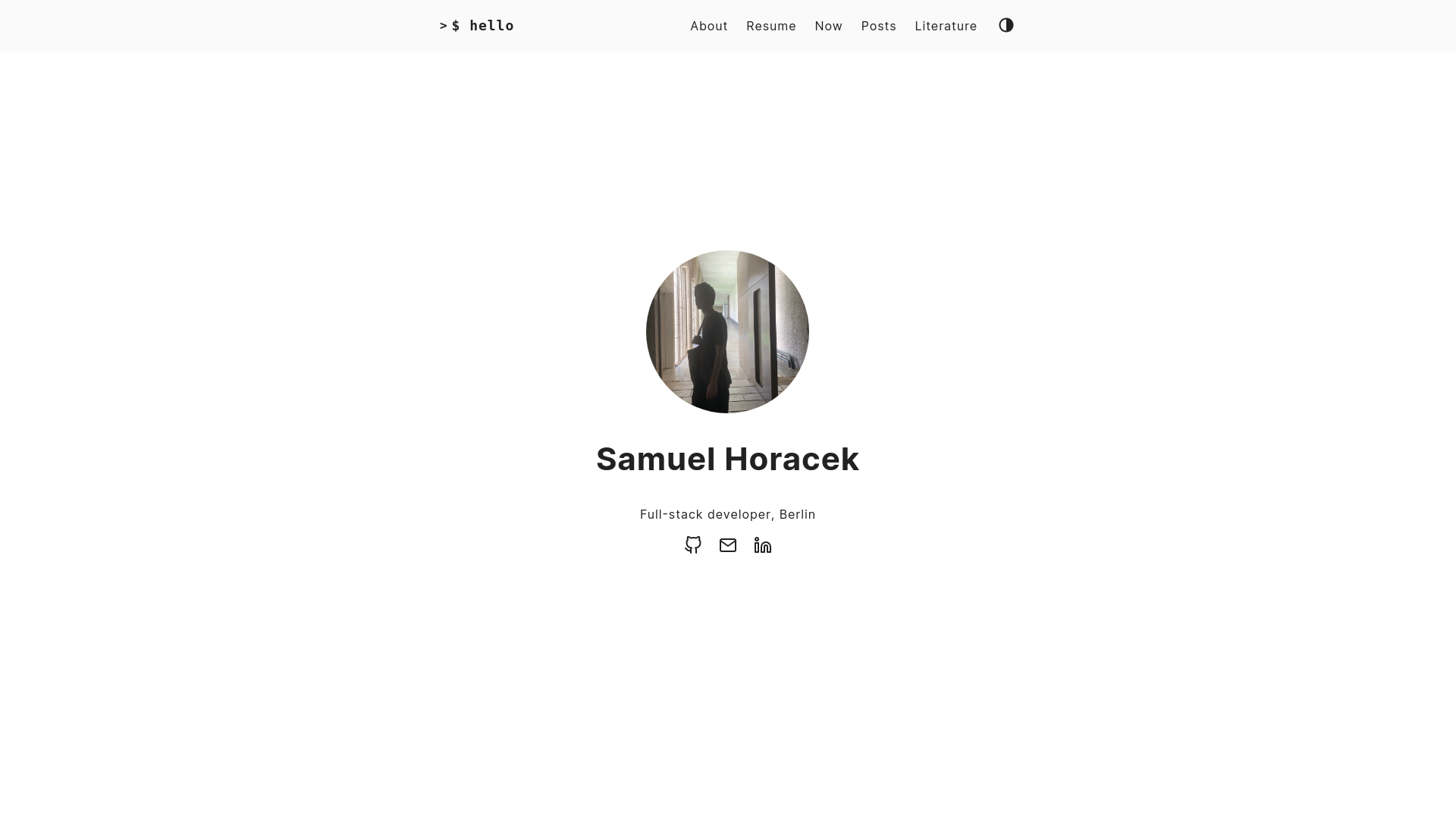 website screenshot of https://samuelhoracek.pages.dev/