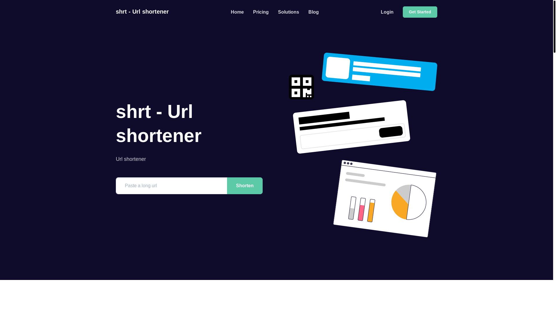 website screenshot of https://shrt.lat/