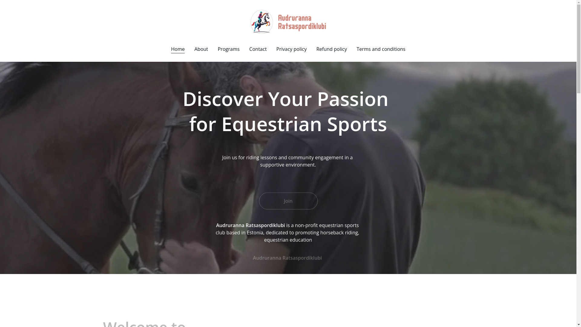website screenshot of https://audrurannaratsaspordiklubi.pro/