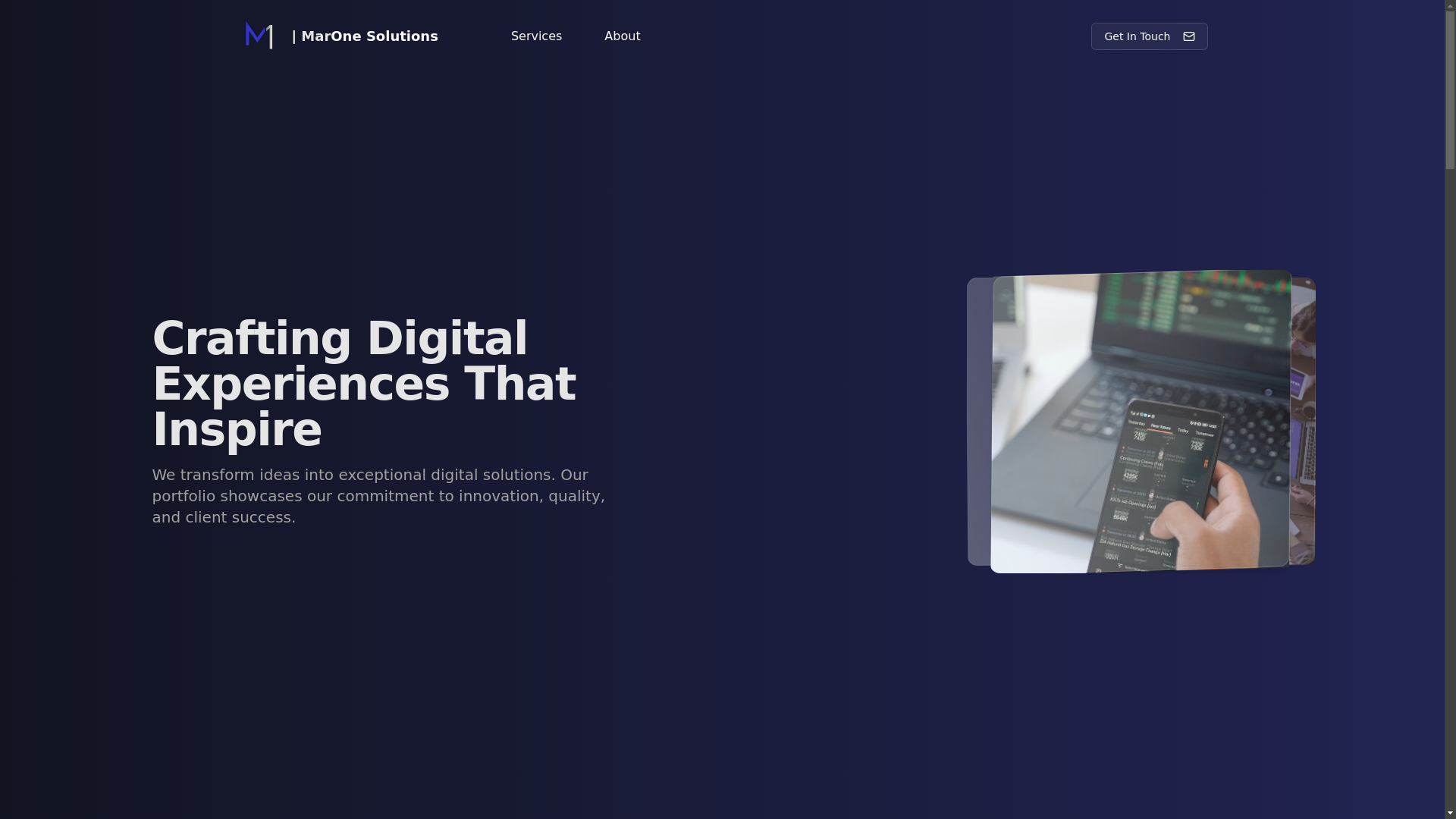website screenshot of https://maronesolutions.tech/