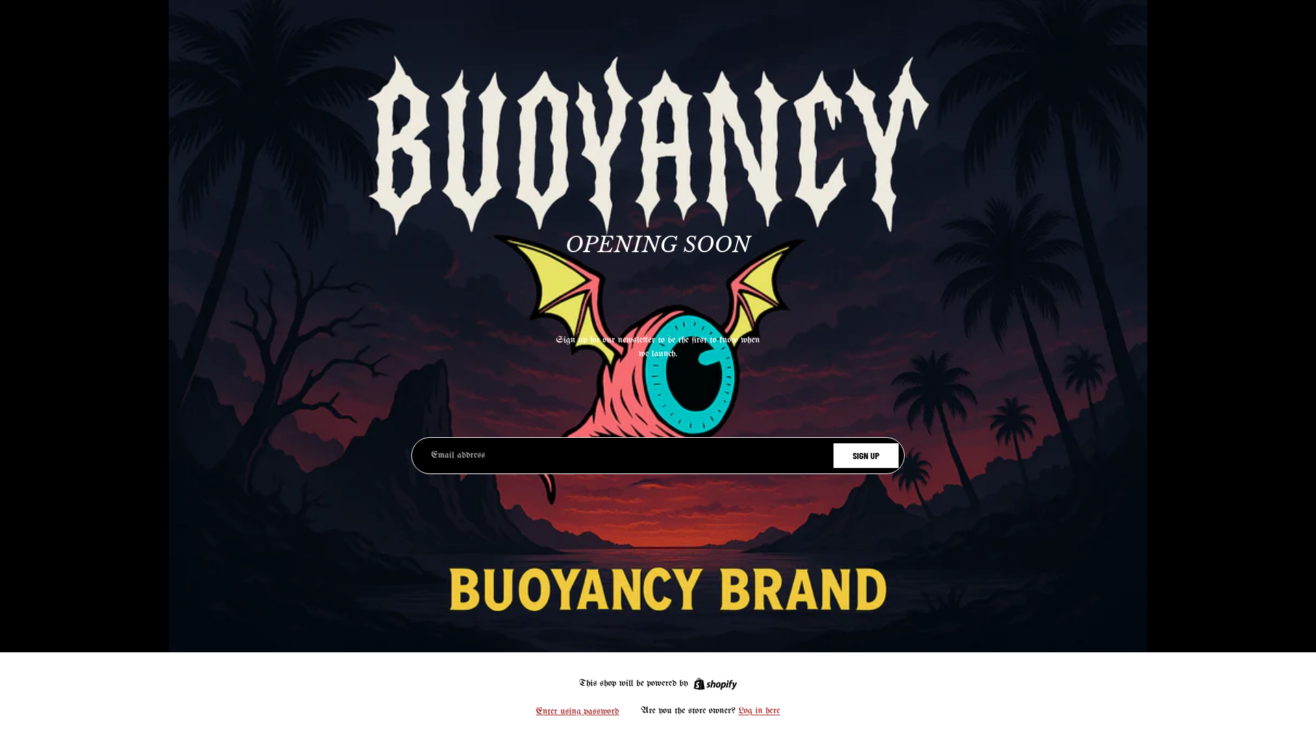website screenshot of https://buoyancybrand.com/