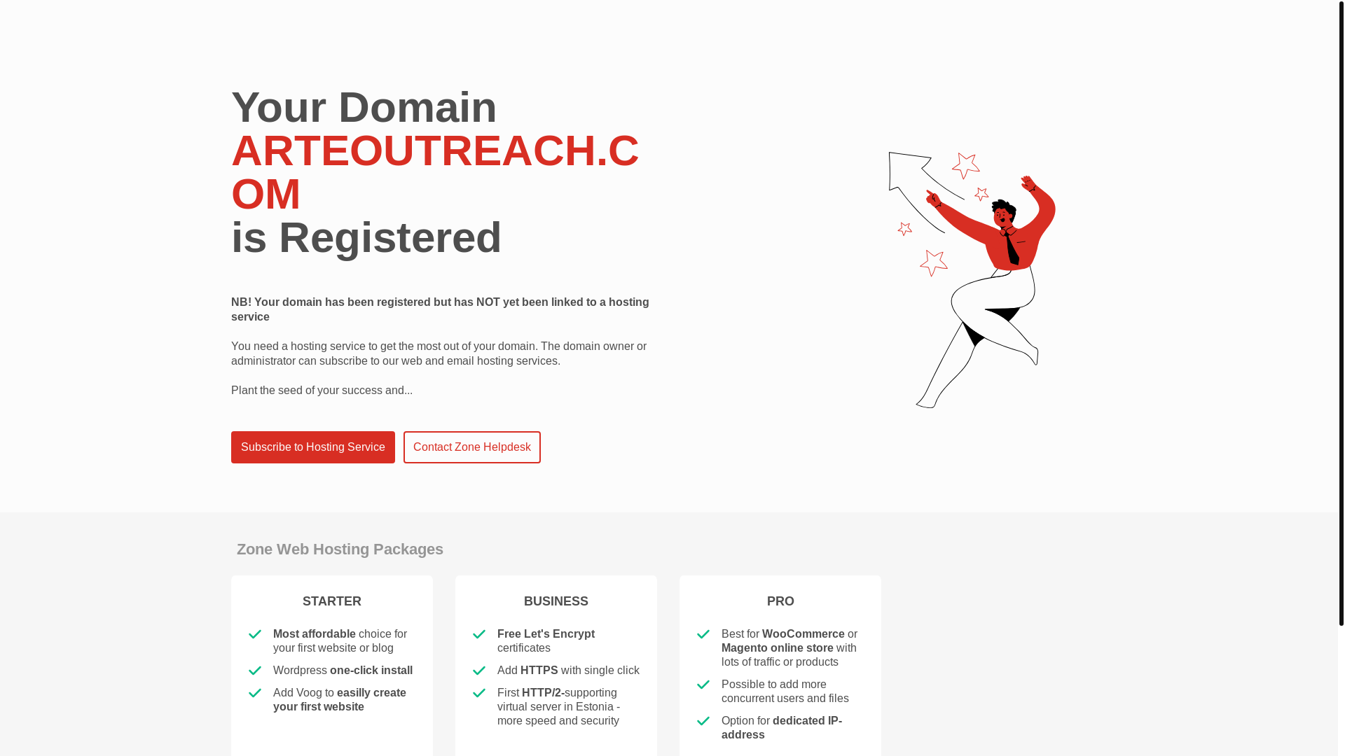 website screenshot of https://arteoutreach.com/