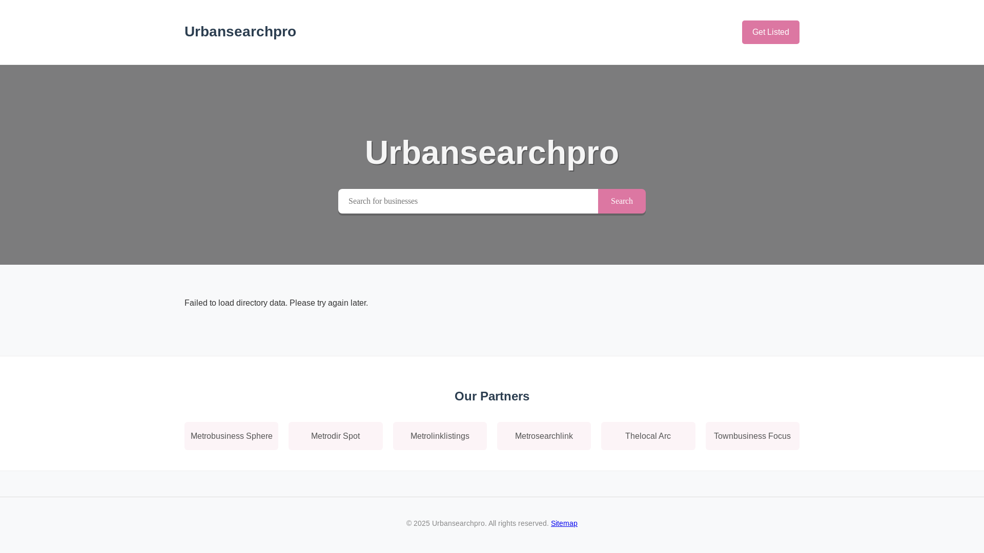 website screenshot of https://urbansearchpro.pages.dev/
