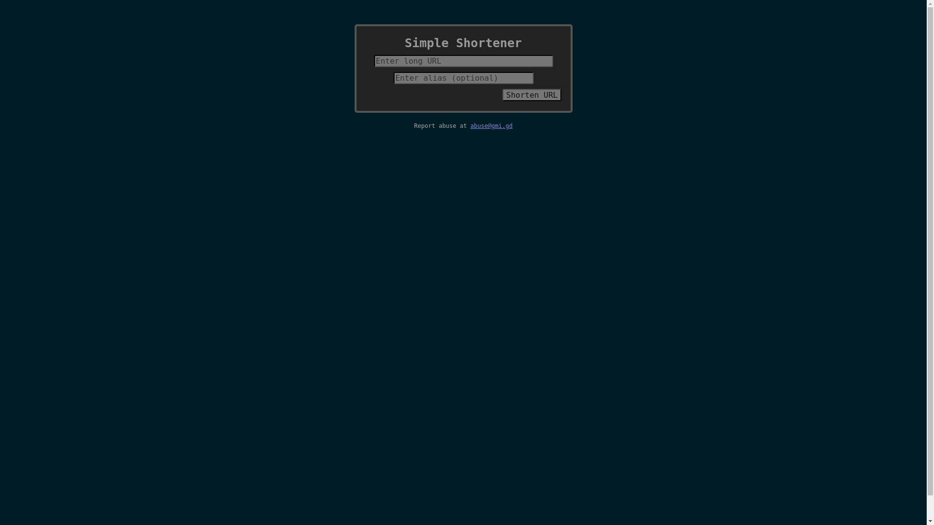 website screenshot of https://gmi.gd