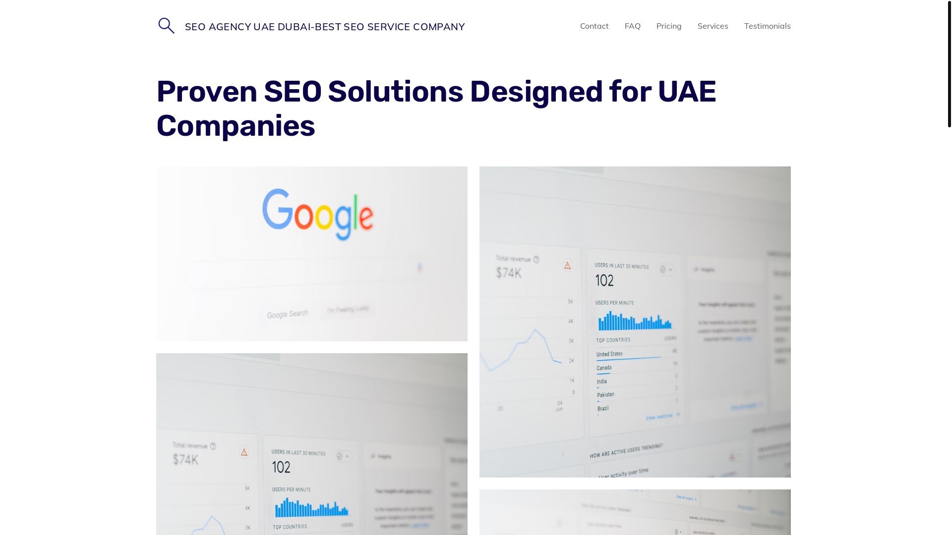website screenshot of https://seostrategist.ae/