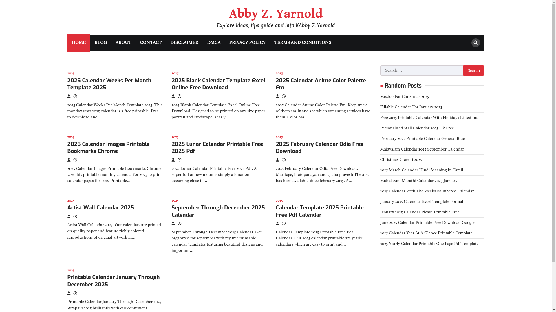 website screenshot of https://abbyzyarnold.pages.dev/