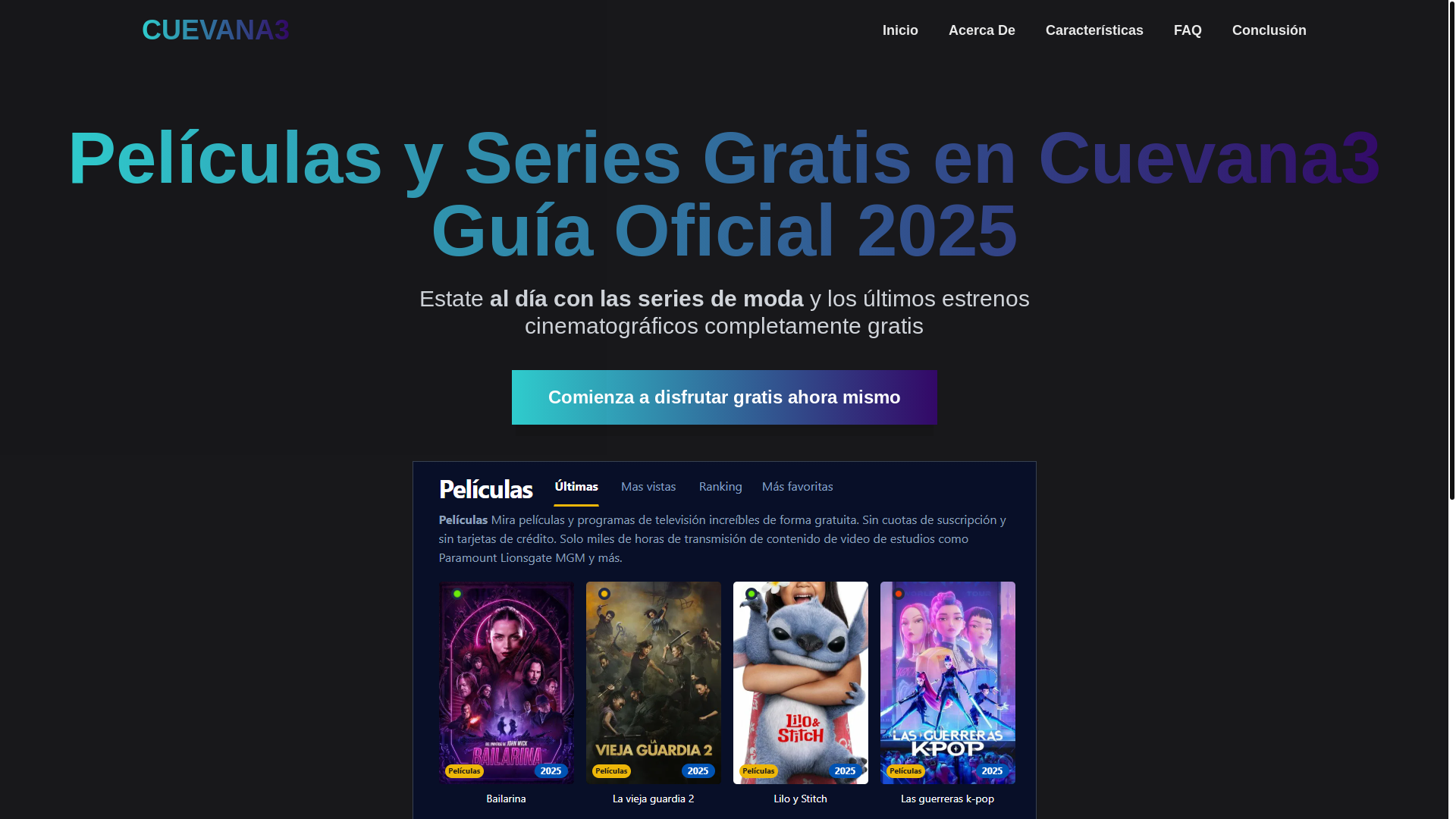 website screenshot of https://cuevana3-onr2.pages.dev/