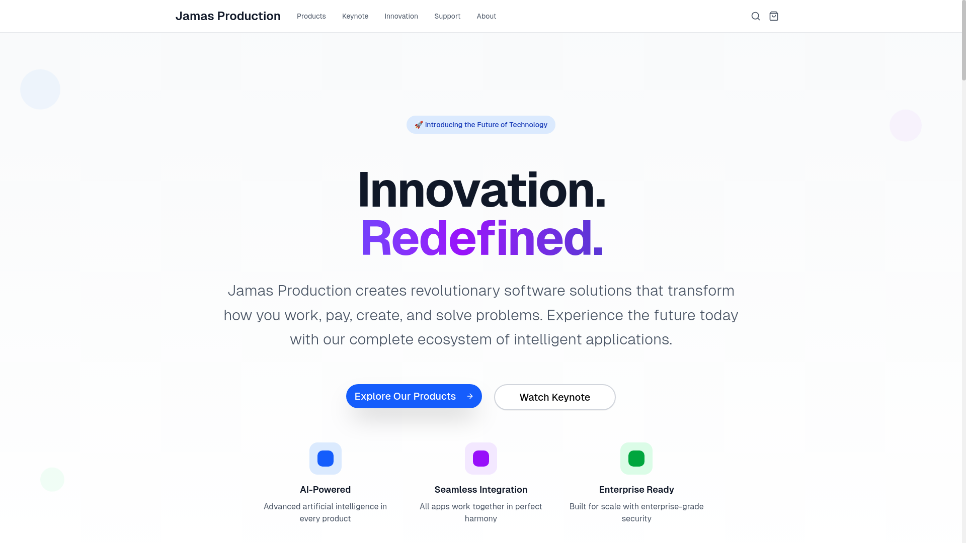 website screenshot of https://jamasai.com/