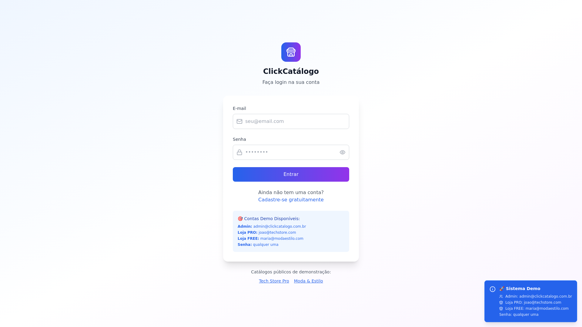 website screenshot of https://clickcatalogo.net/