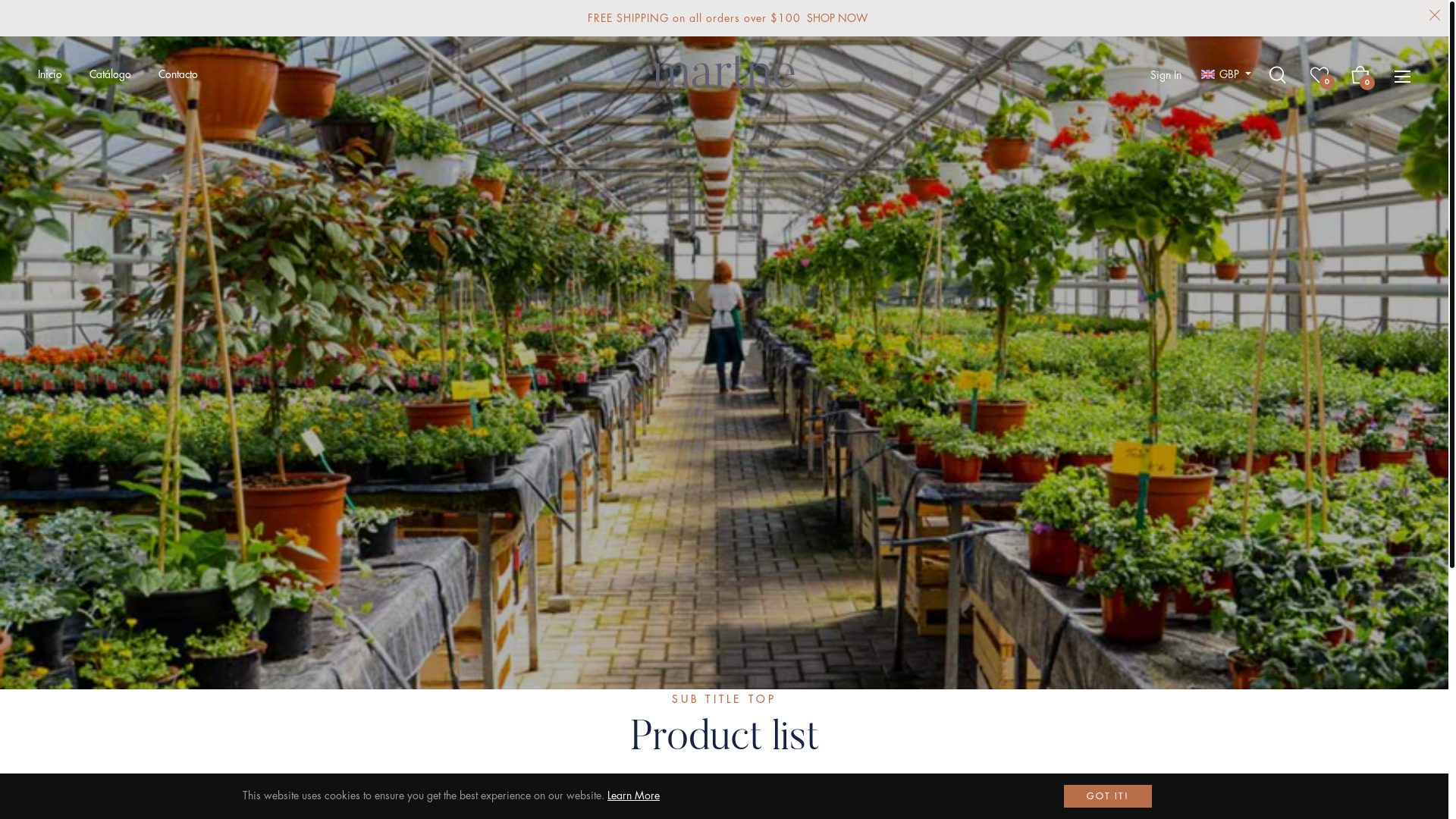 website screenshot of https://martne.shop/
