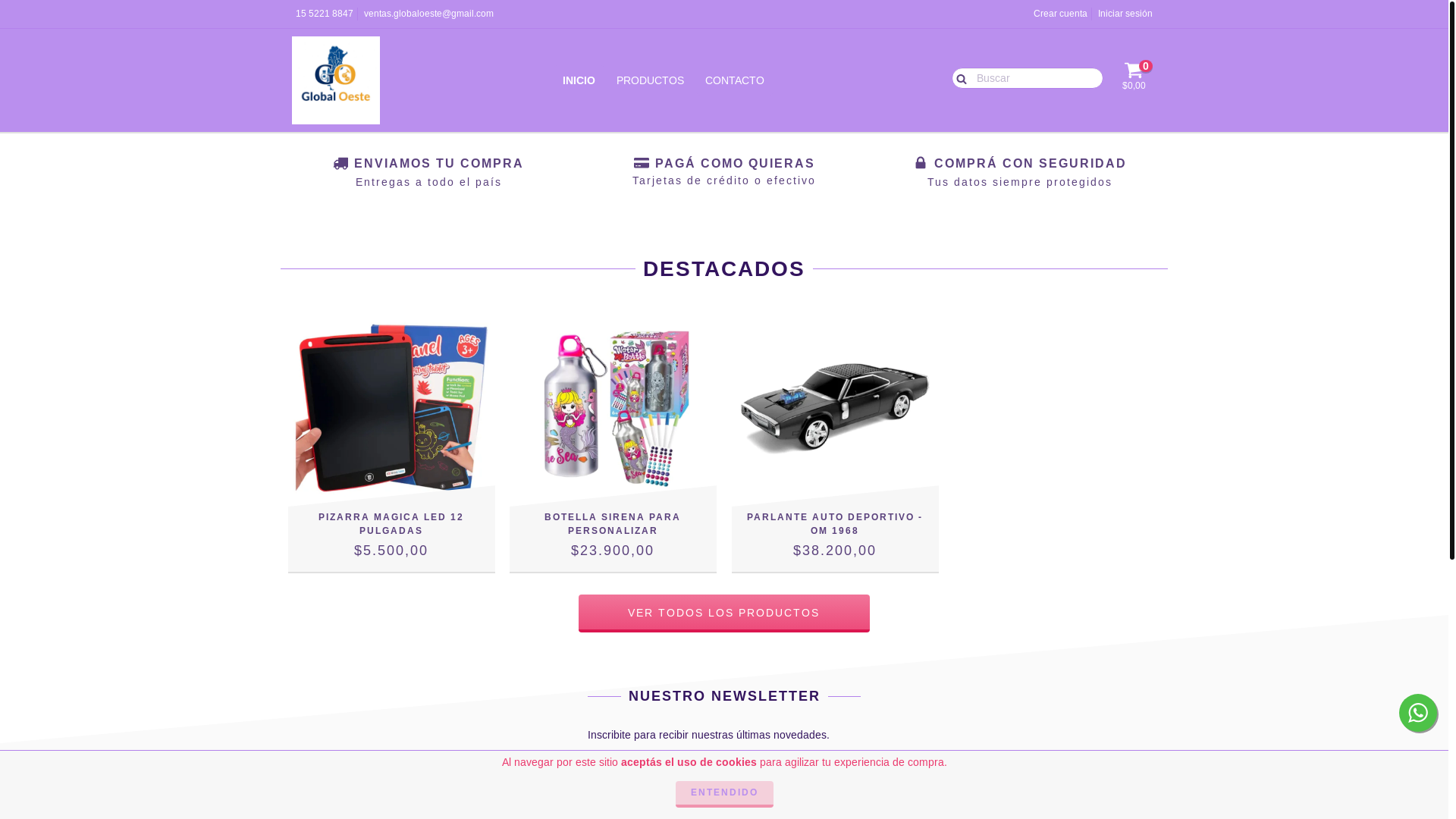 website screenshot of https://globaloeste.com.ar/