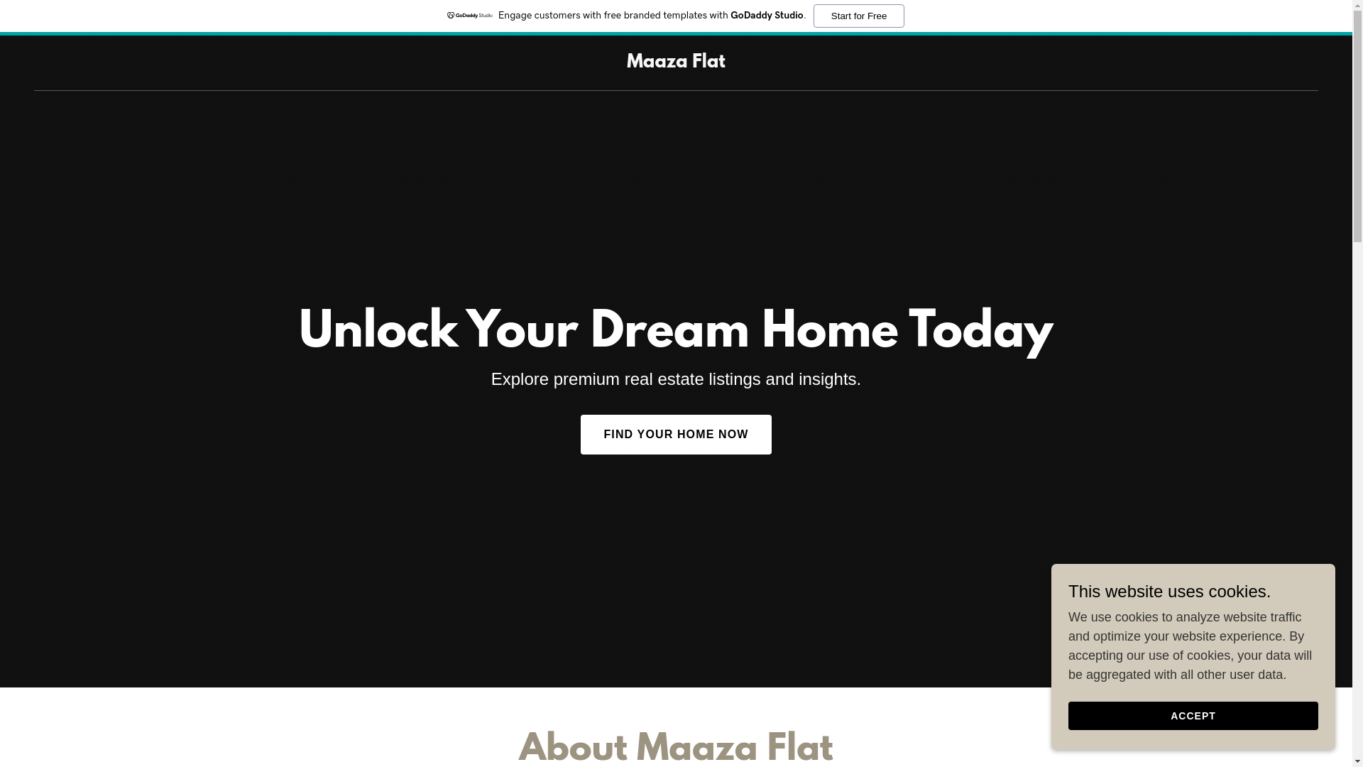 website screenshot of https://maazaflat.com/