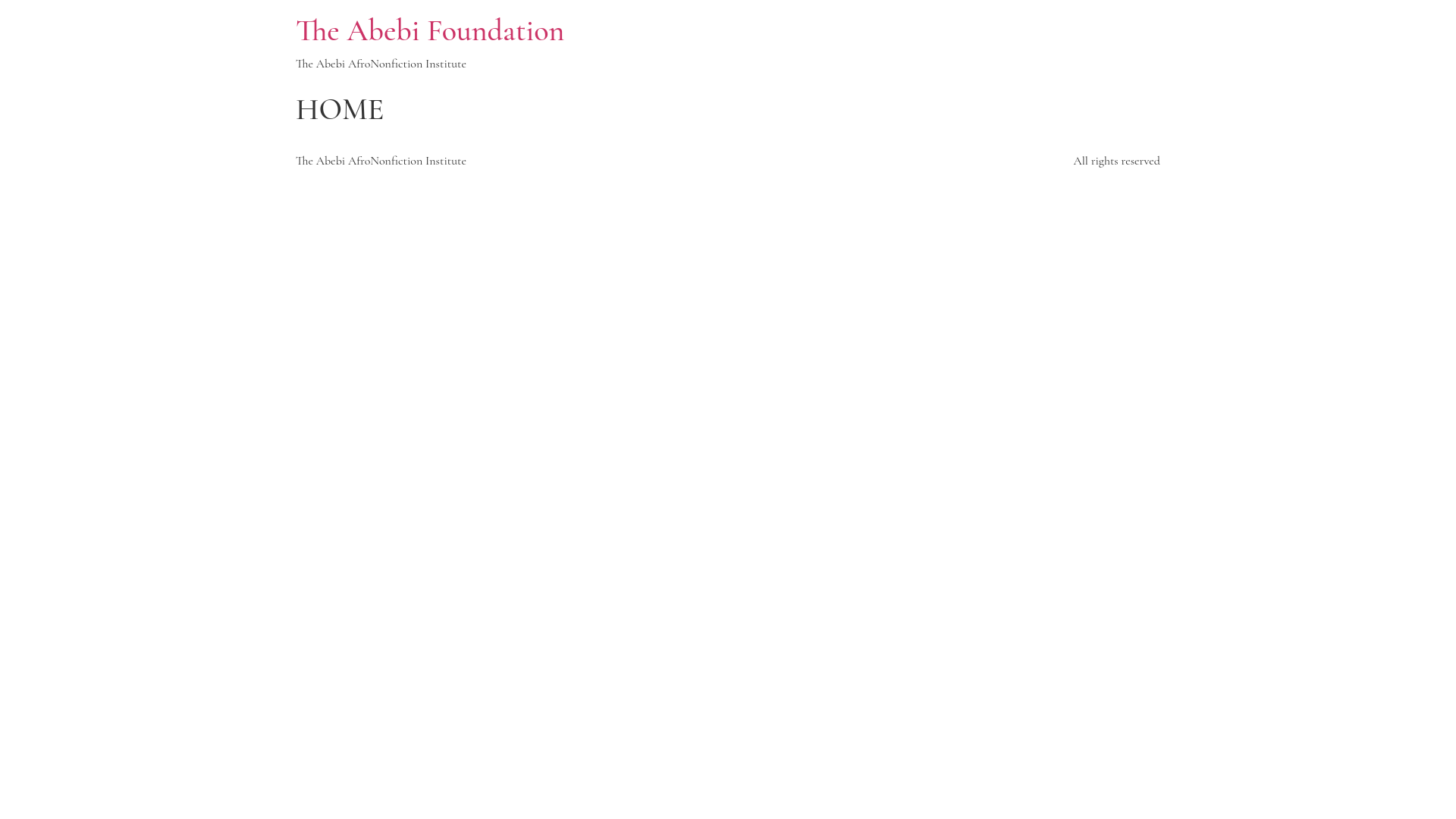 website screenshot of https://theabebifoundation.com/