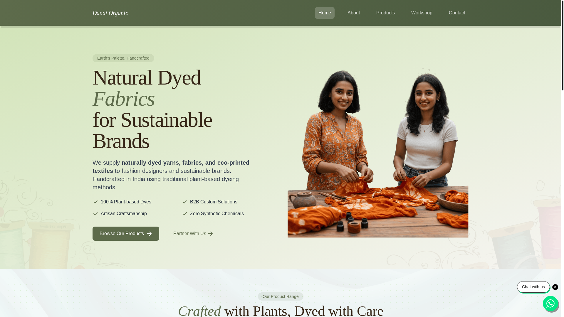 website screenshot of https://danaiorganic-website.pages.dev/