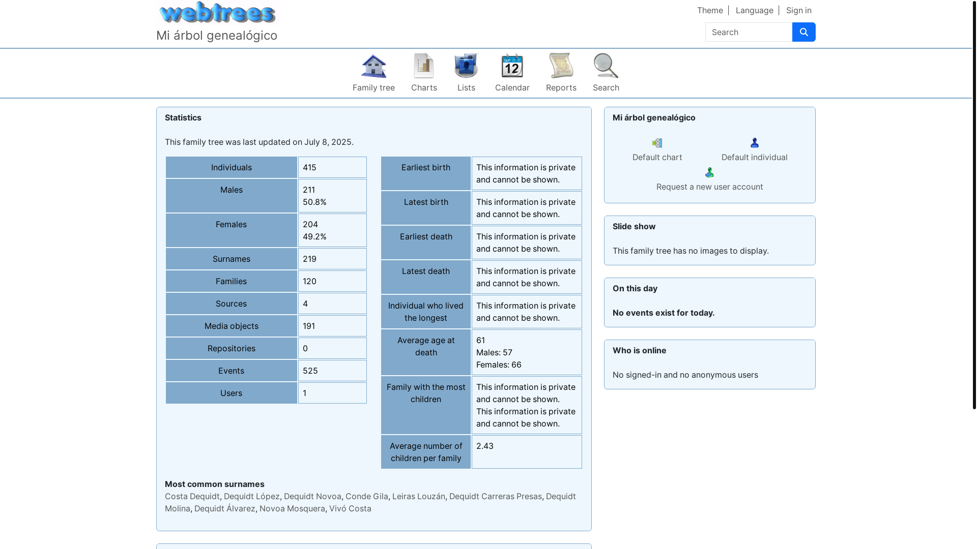 website screenshot of https://genealogiadequidt.es/