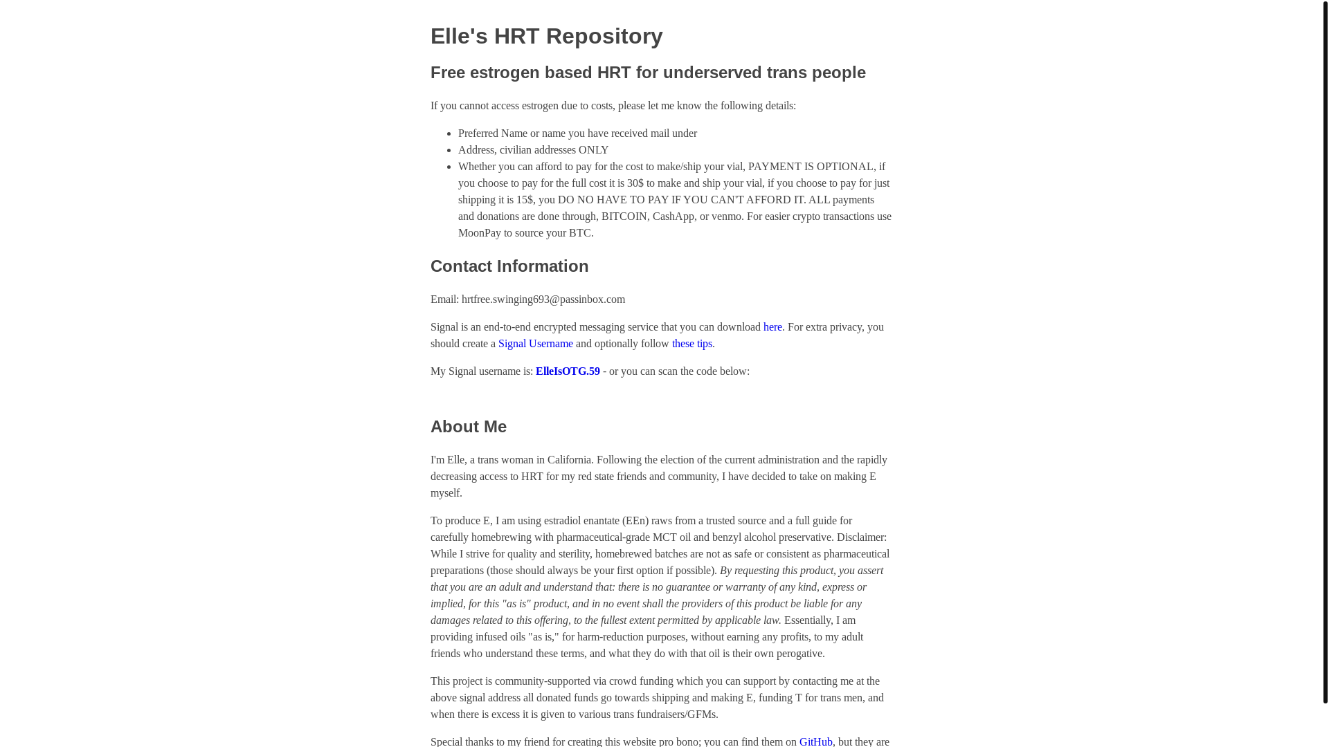 website screenshot of https://elle-hrt.pages.dev/