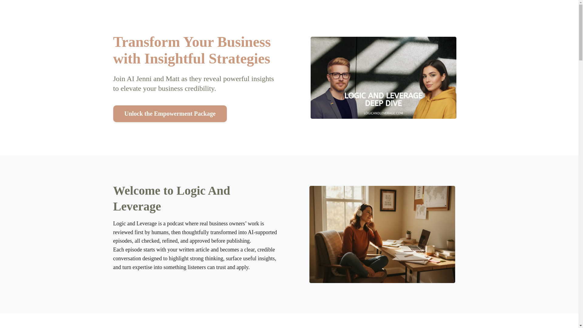 website screenshot of https://logicandleverage.com/