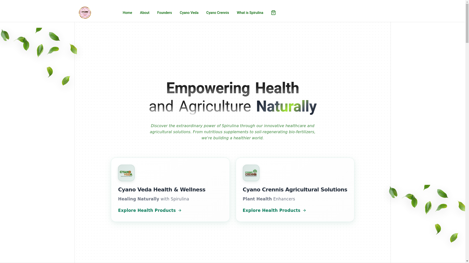 website screenshot of https://cyano-india.pages.dev/
