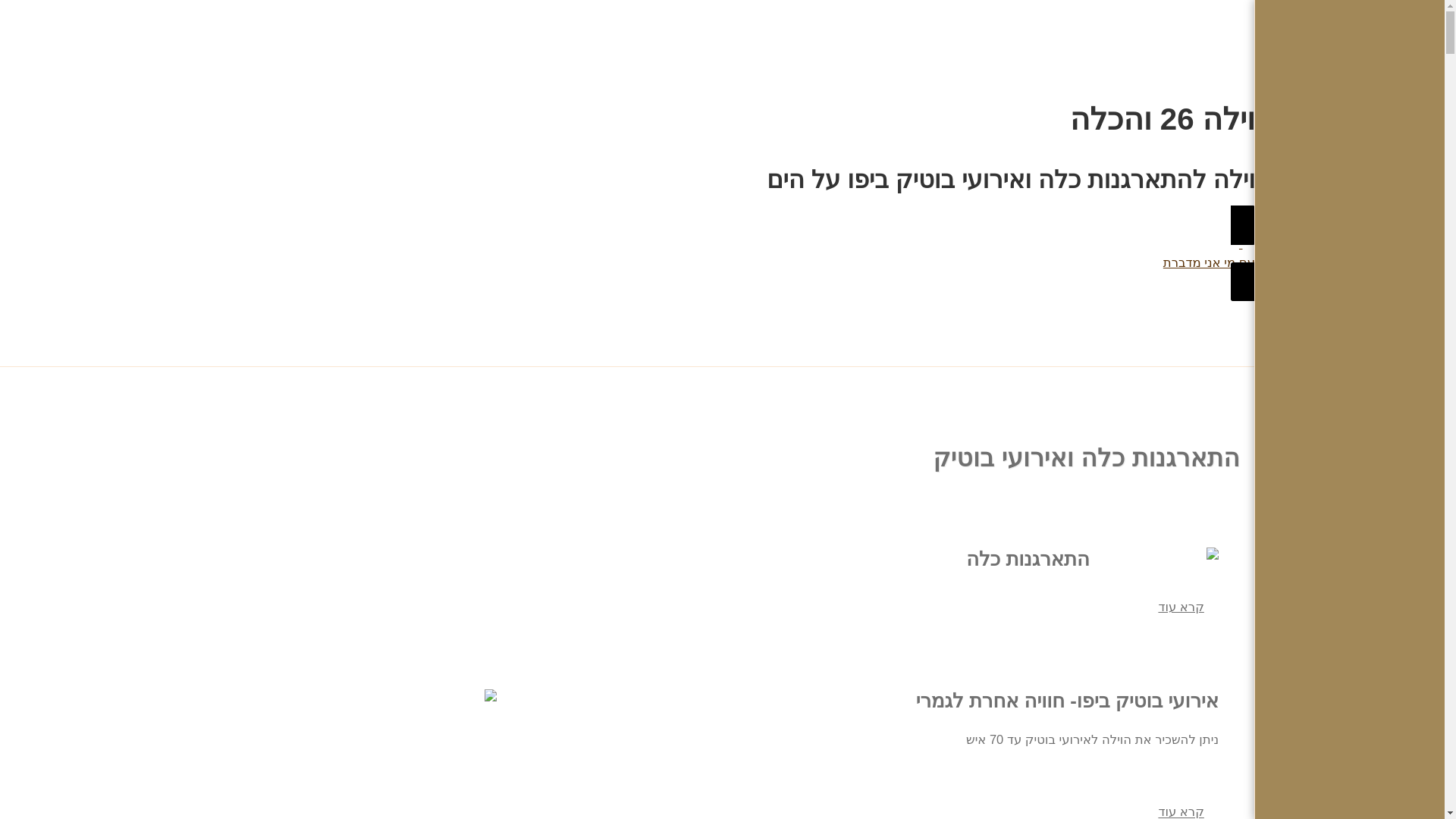 website screenshot of https://26-andthebride.co.il/